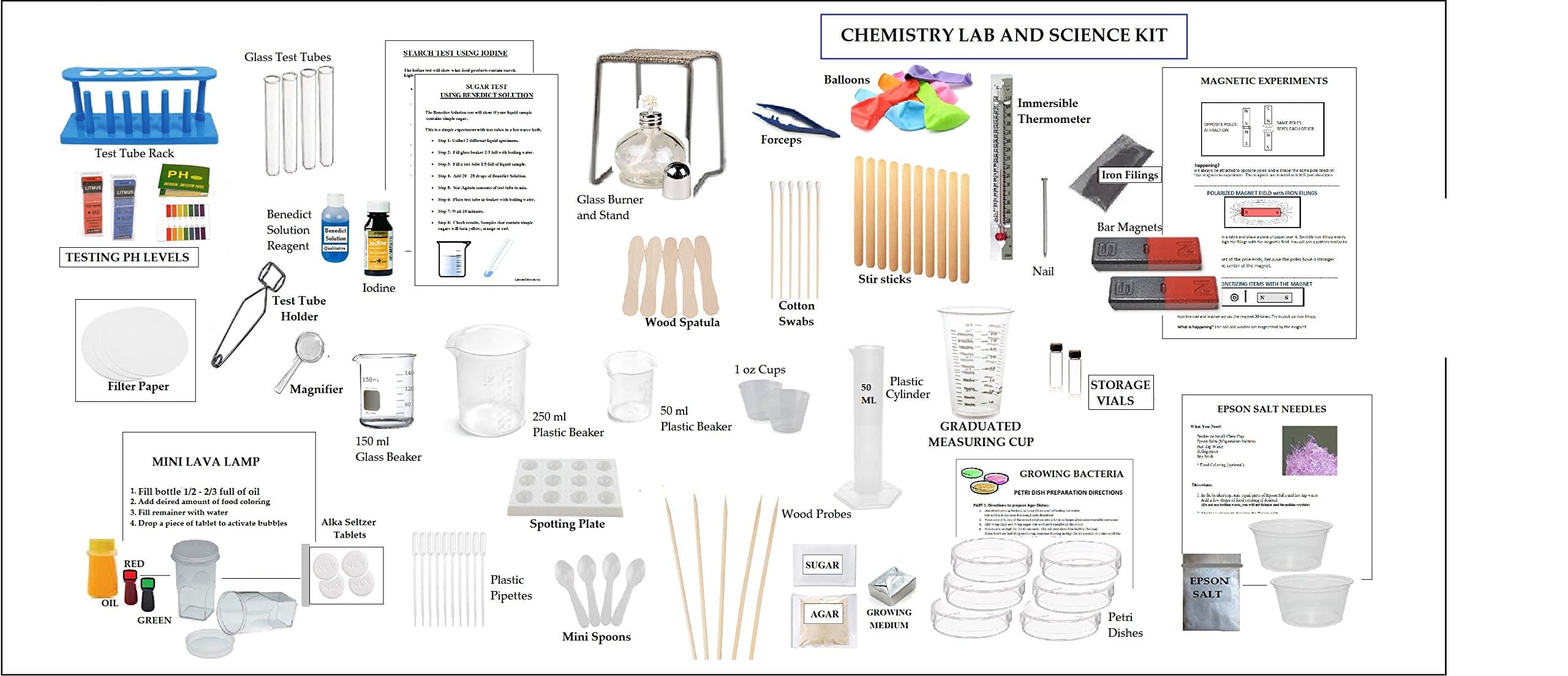 Chemistry Lab and Science Kit - Includes experiments and directions