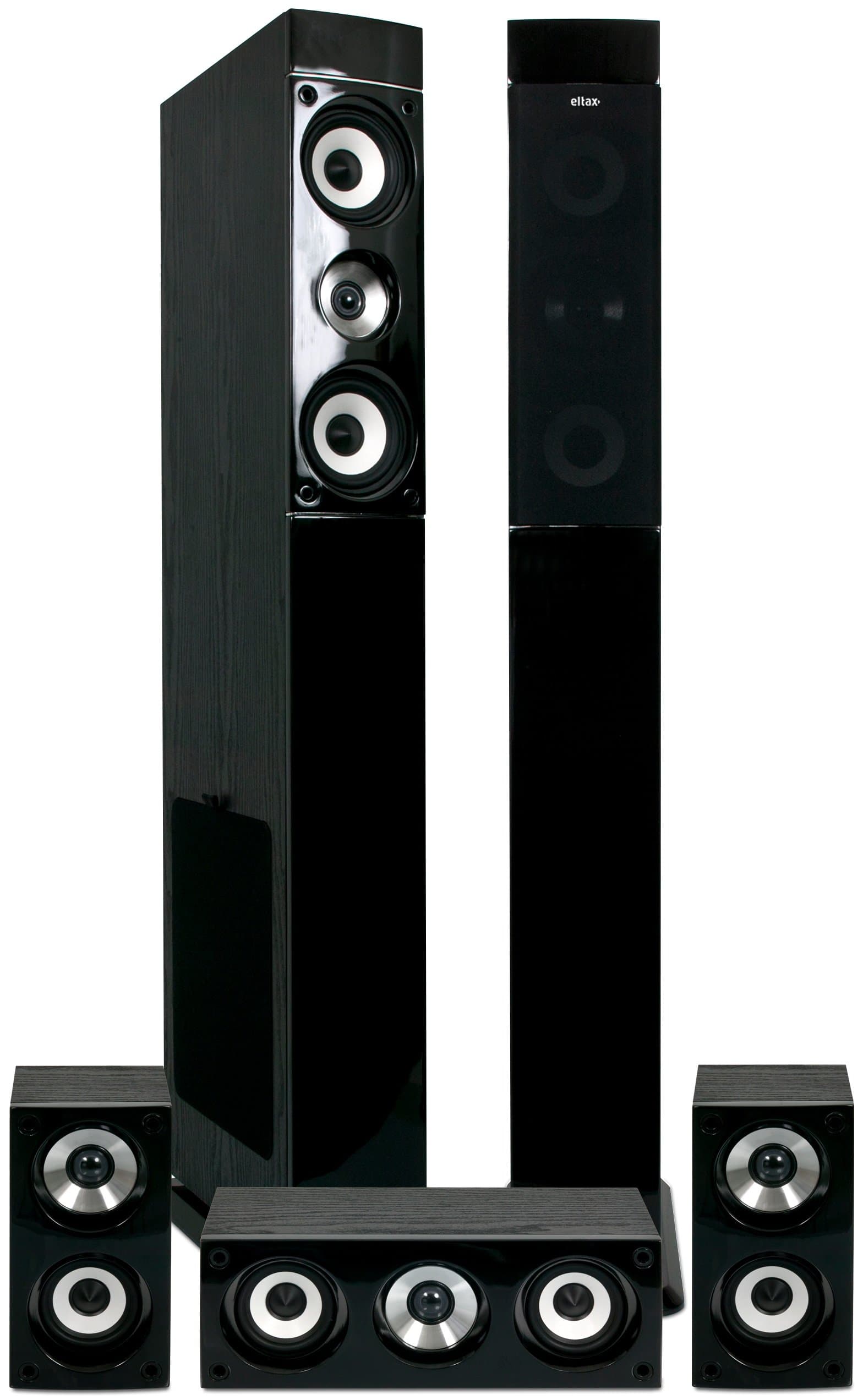 Eltax ELT-COP5/BK Copenhagen Home Cinema 5.0 Speaker Package - Black
