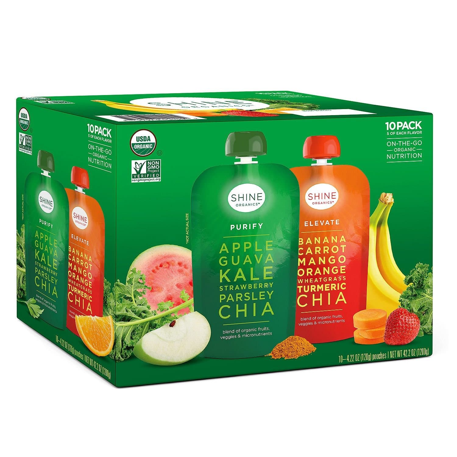 Shine Organics Purify and Elevate Multi-Pack (4.22 oz. ea., 10 ct.)