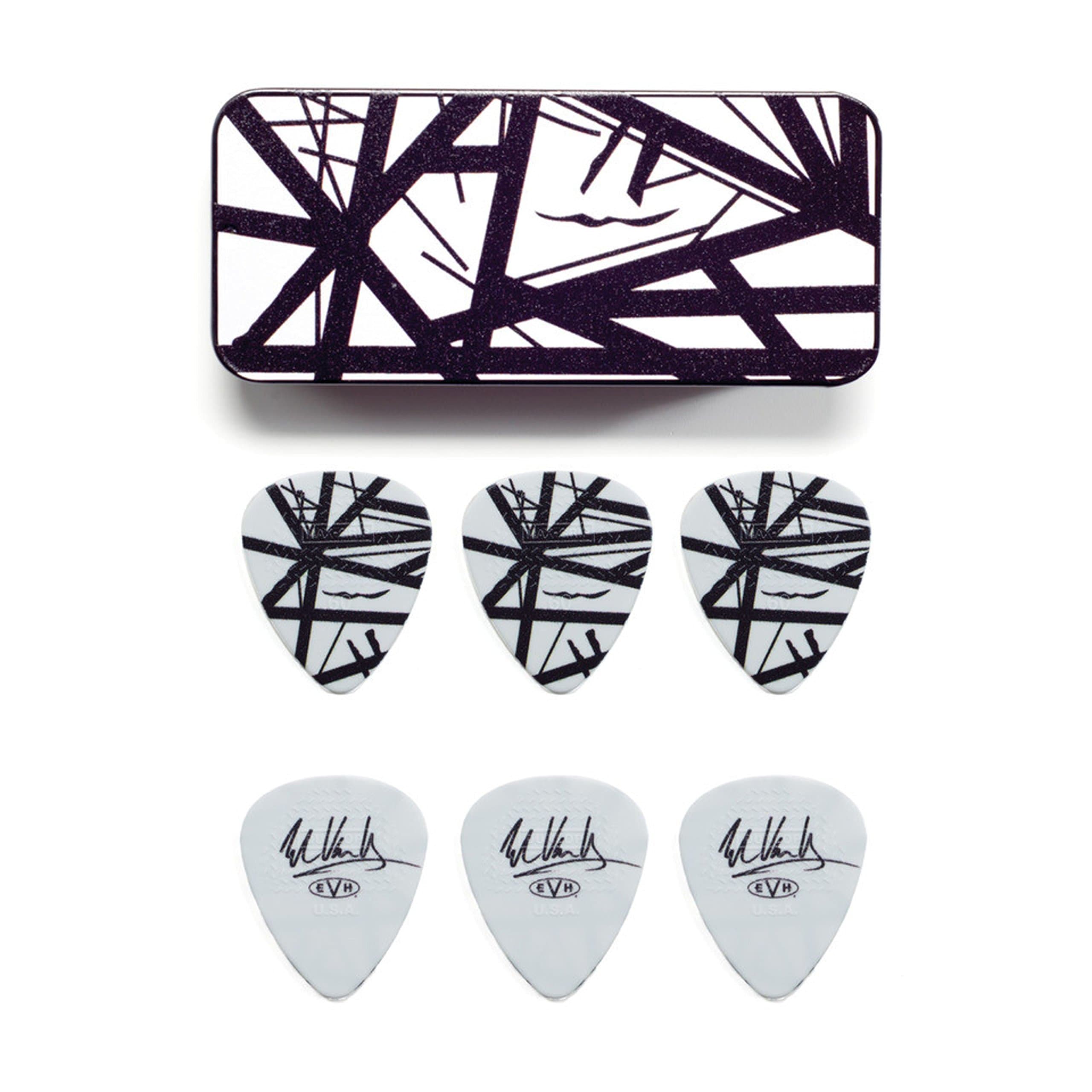 Jim Dunlop EVHPT03 Frankenstien Pick Tin - Black/White,0.60mm