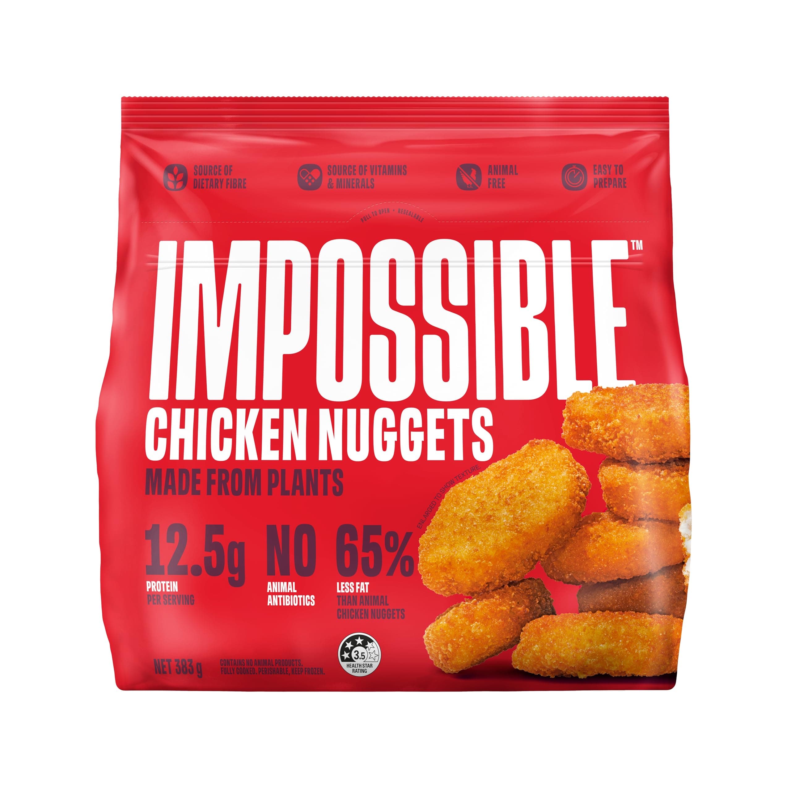 Impossible Chicken Nuggets Made From Plants, Frozen, Fully Cooked,13.5 oz