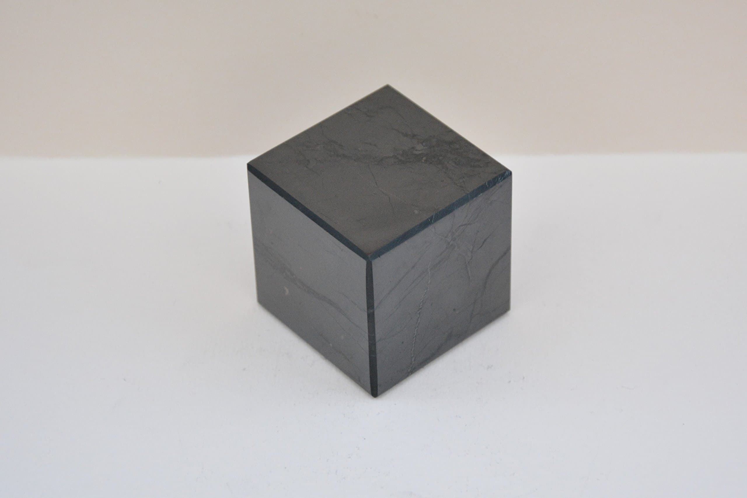 Shungite Genuine Stone Cube Polished 20X20 from Russia