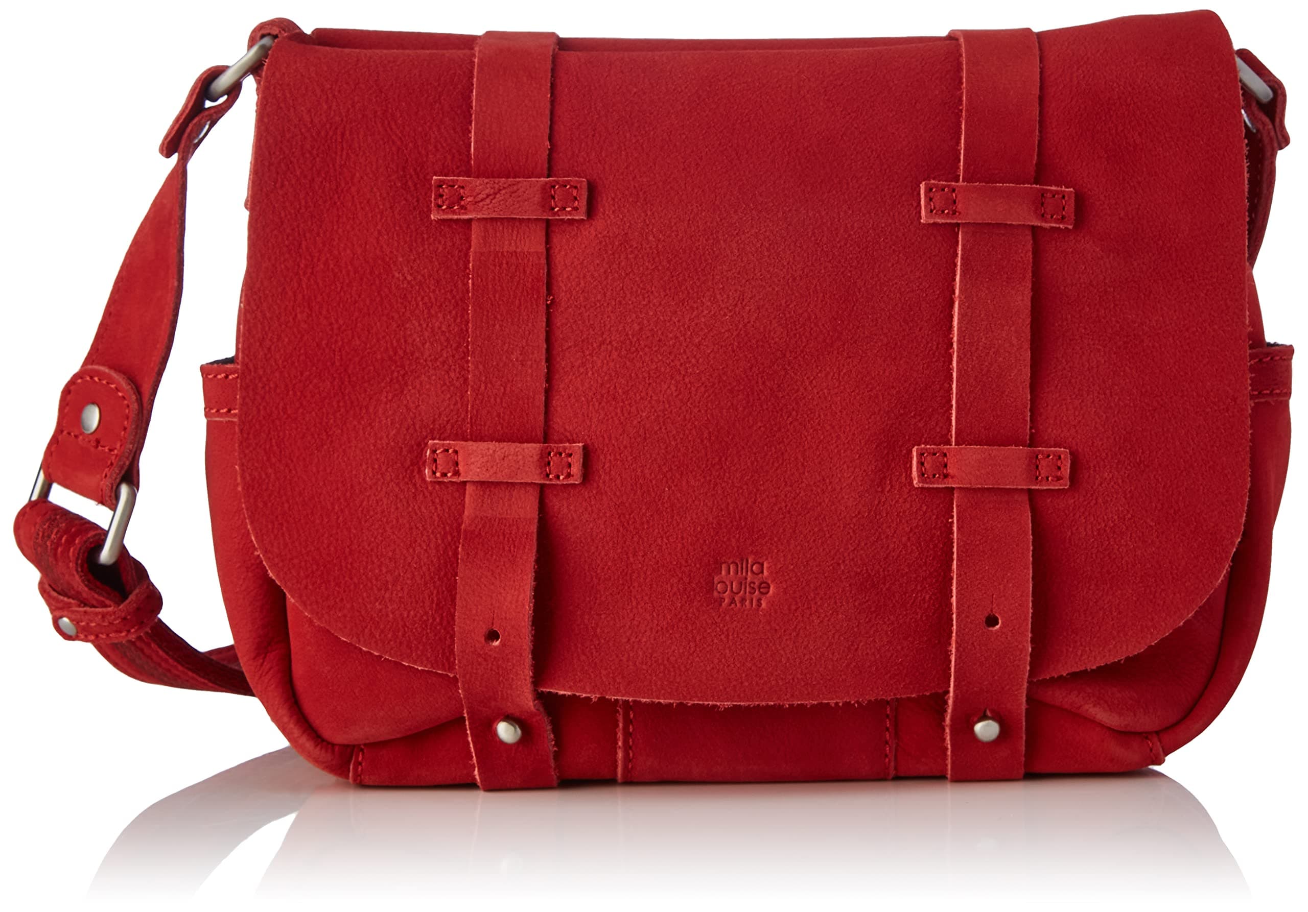 Mila Louise A, Riveter, Nail, Messenger Bag, Bess Leather, Triband, Sorting, Glitter, Metallised, Handbag, Lurex, Rubi, Red Women, Unisex