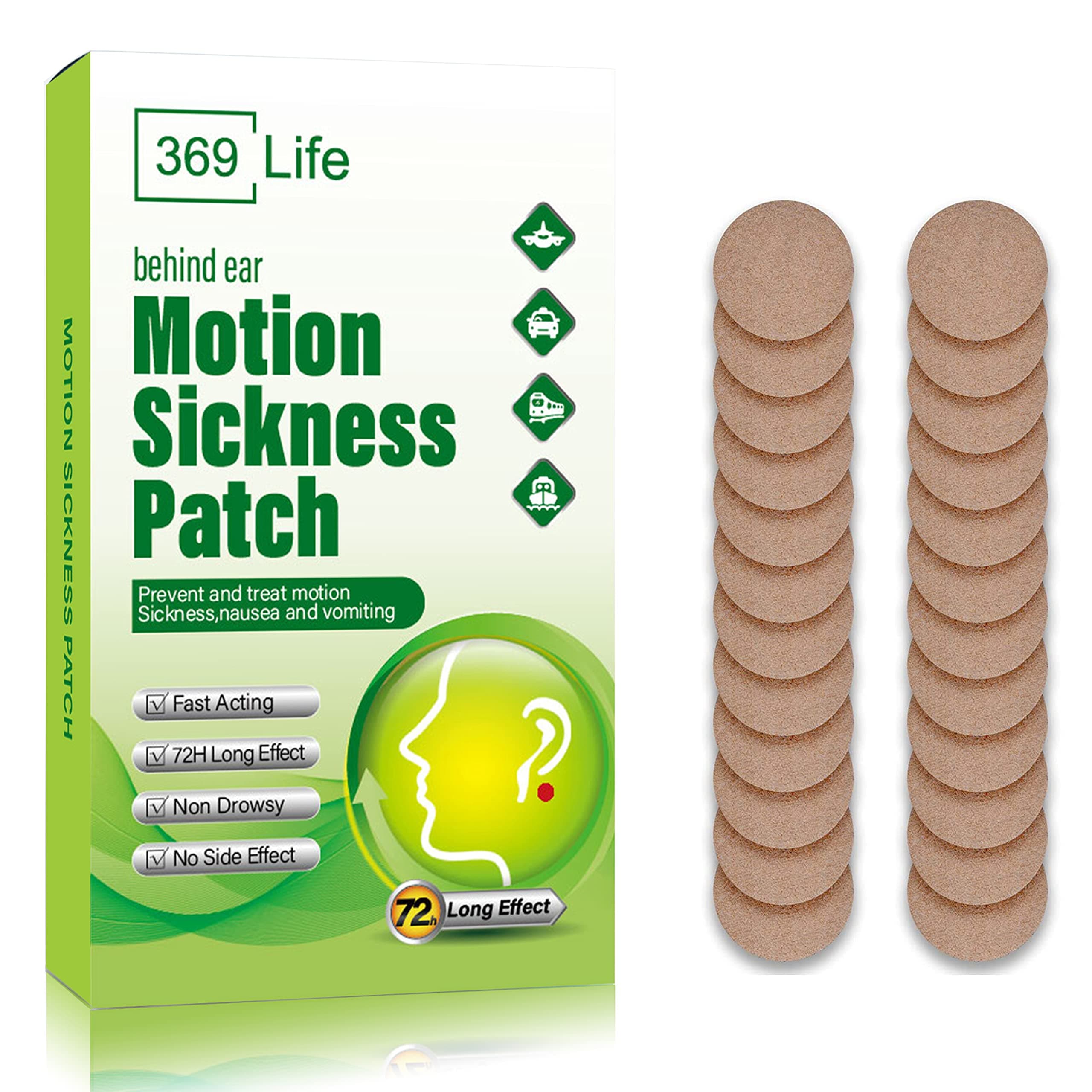 Motion Sickness Patches for Car and Boat Rides, Ships, Cruise and Airplane & Other Forms of Transport - Travel Essentials, for Adults and Kids (24 Count)