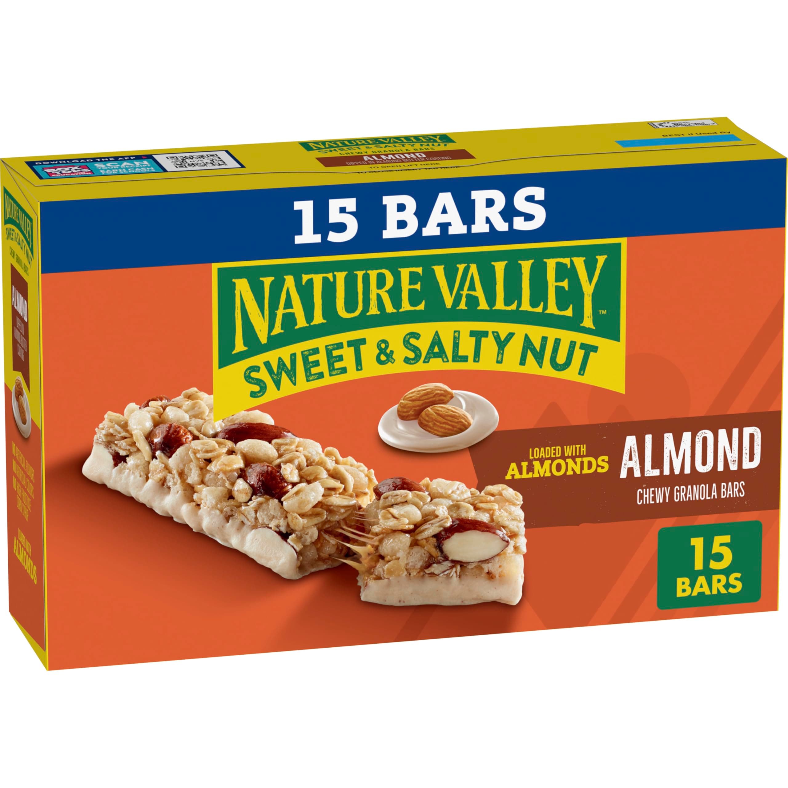 Granola Bars, Sweet and Salty Nut, Almond, 1.2 oz, 15 ct