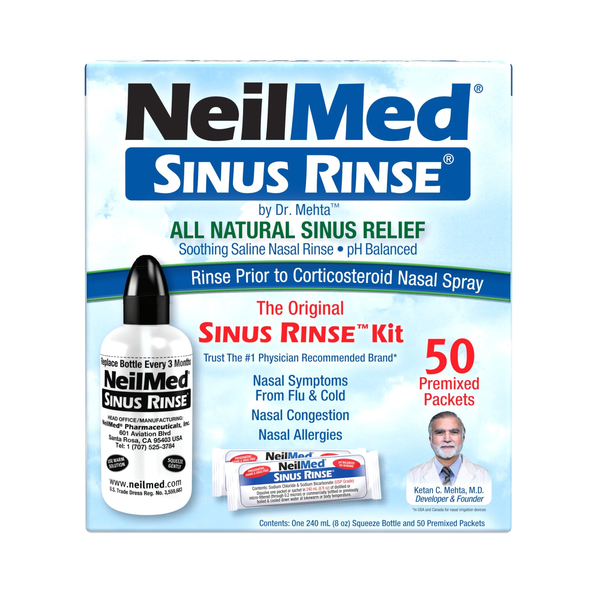 NeilMed Sinus Rinse - Sinus Nasal Rinse Kit