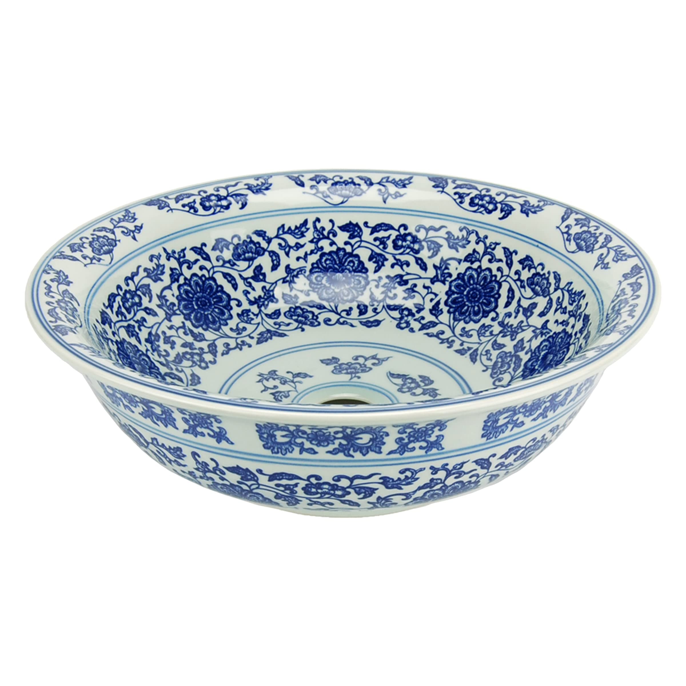 Fontaine Chinese Dynasty II Porcelain Vessel Bathroom Sink, FSA-PVS-PT-008