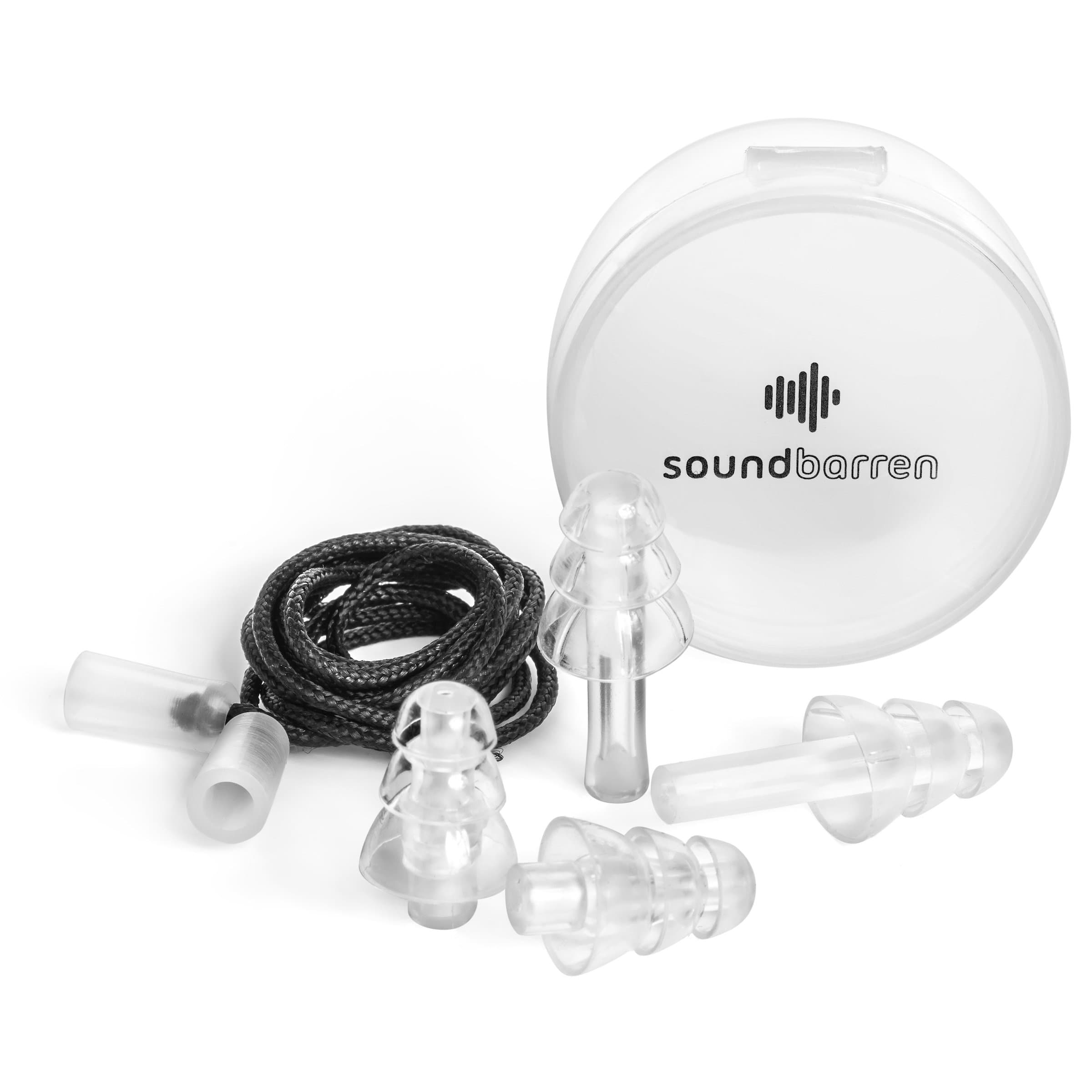 SoundBarren 28dB Hearing Protection Ear Plugs, 1 Reusable Pair