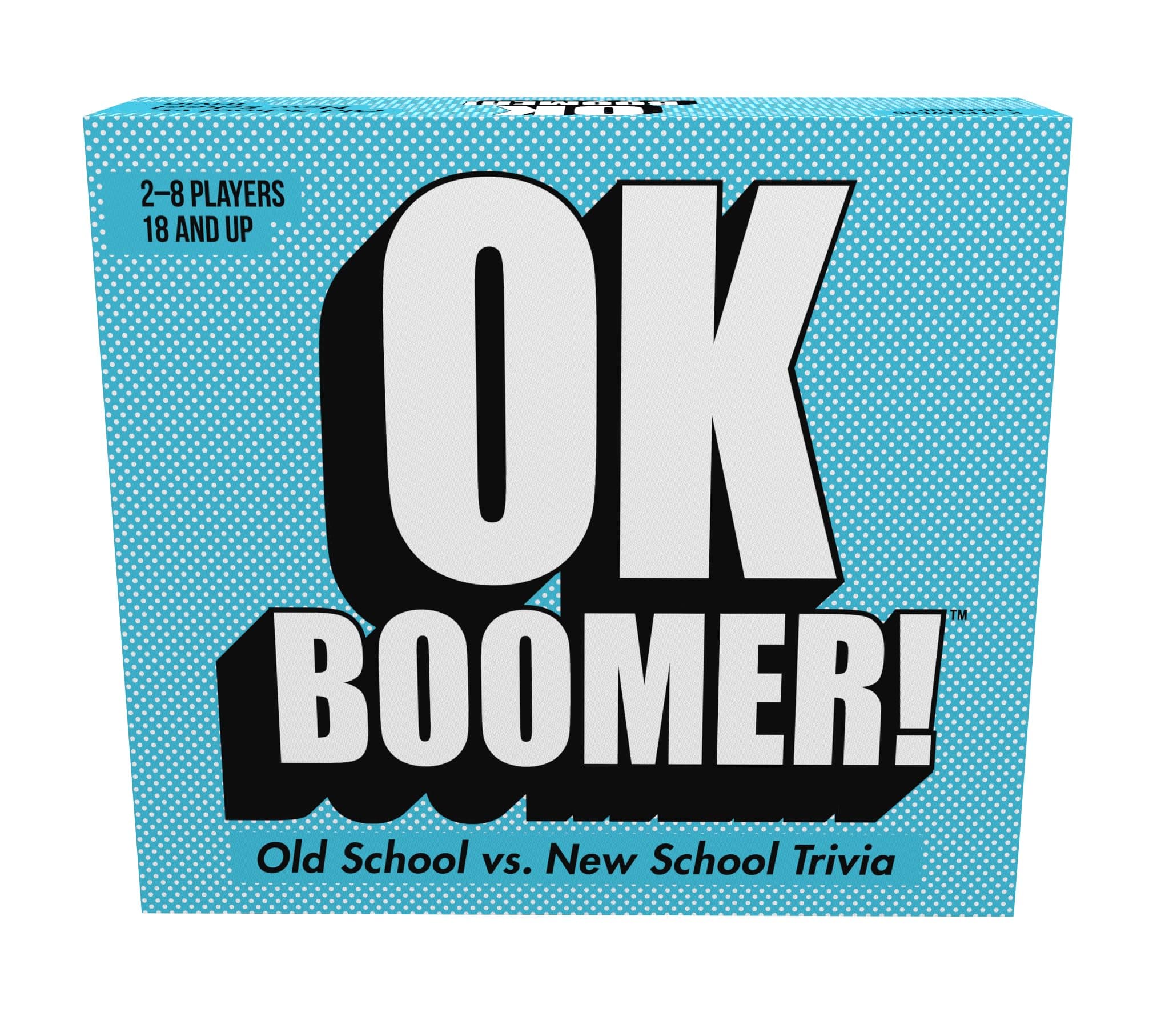 OK Boomer - The Old School vs. New School Trivia Game, Blue Sky, Includes 220 Cards