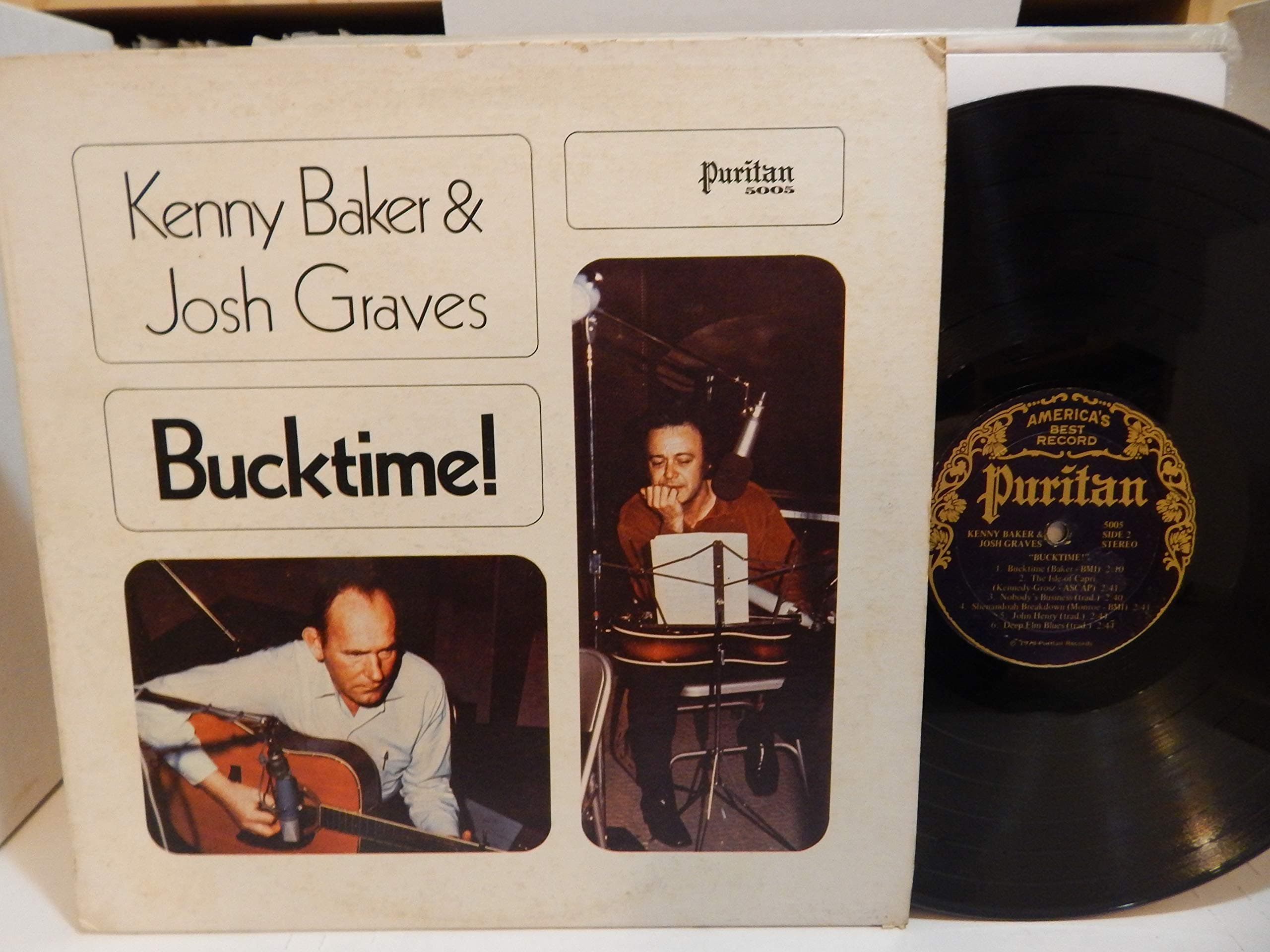 KENNY BAKER & JOSH GRAVES bucktime! PURITAN 5005 (LP vinyl record)