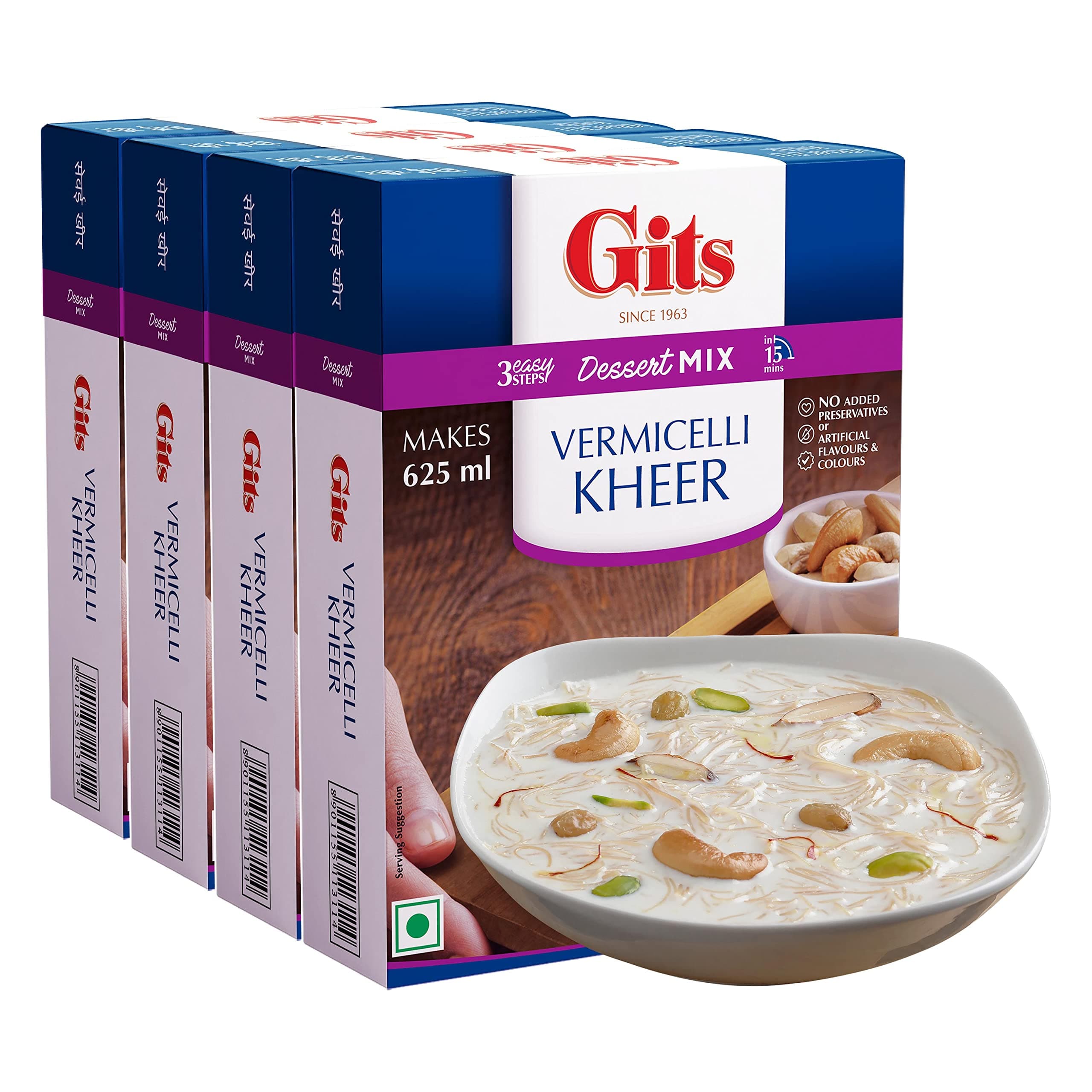 Instant Vermicelli Kheer Dessert Mix, 400g (Pack of 4 X 100g Each)