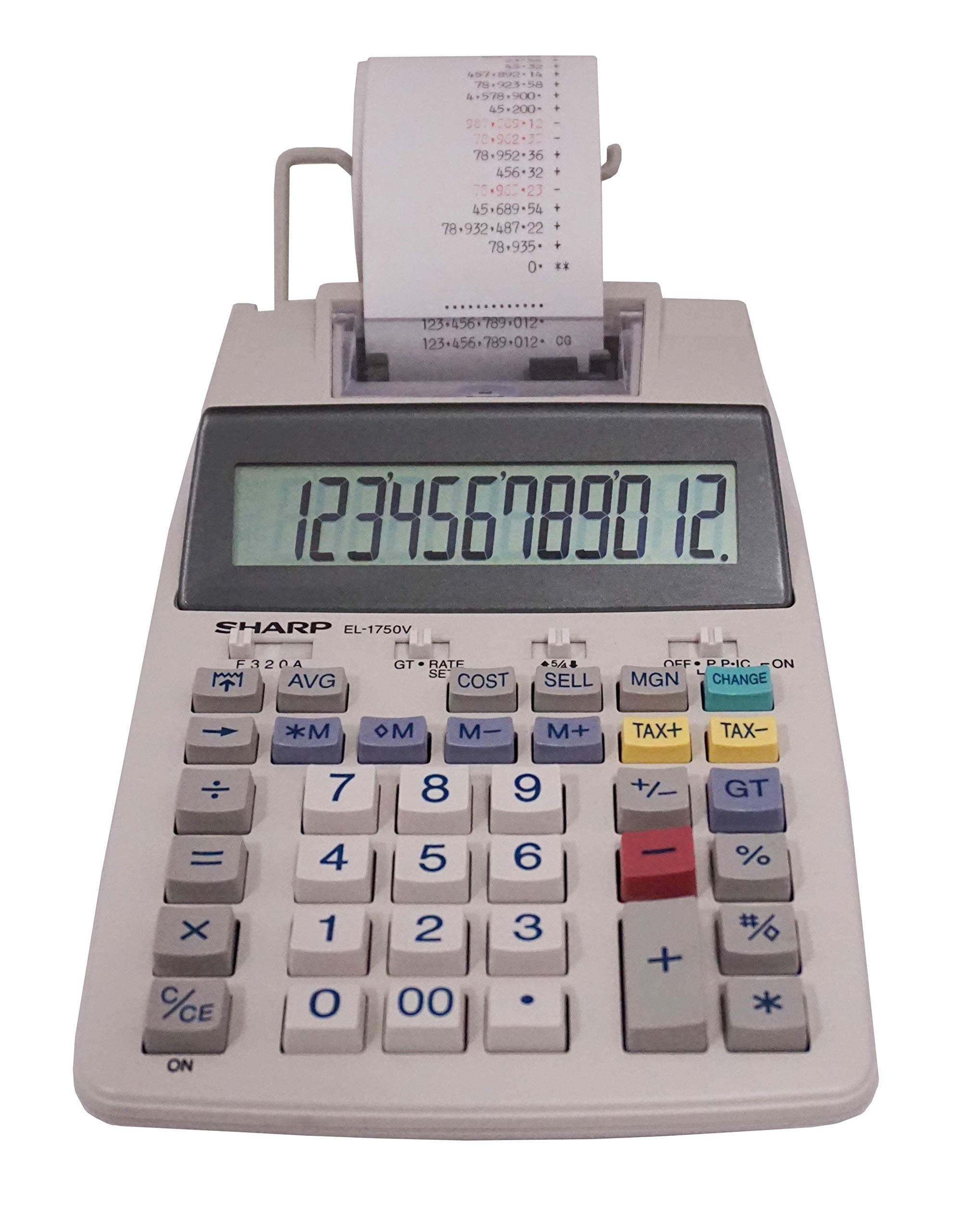 EL-1750V Two-Color Printing Calculator 2 Lines/Sec 3" Black/Red