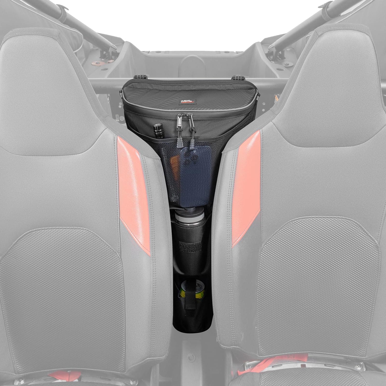 2024 2025 2026 XP 1000 Center Storage Bag with Cup Holder Compatible with Polaris RZR XP 1000/ RZR XP 4 1000 2024 2025 Accessories 1680D High-Density Shoulder Storage with Anti -mud Zipper