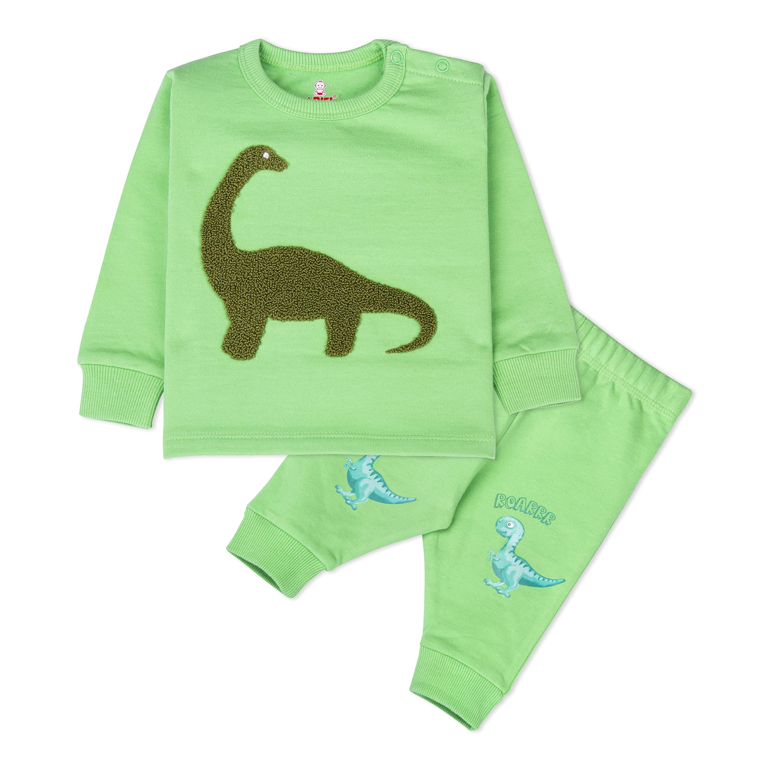 Real Basics Unisex Cotton Fleece Full Sleeve Track Suit for Boys & Girls