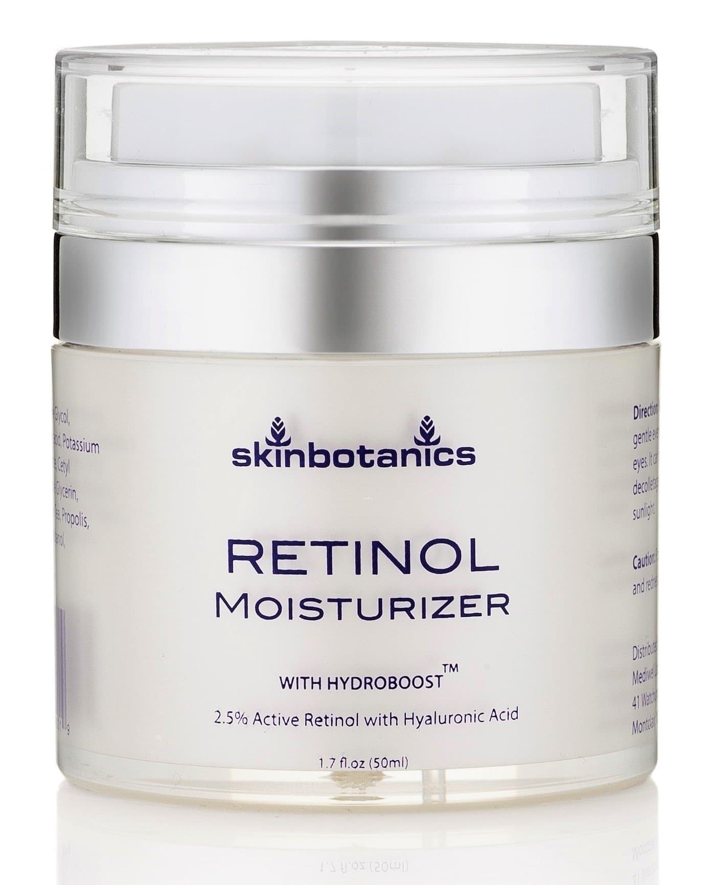 Skinbotanics Super Hydrating Day and Night Anti-Aging Cream-Formulated for Sensitive Skin-Well Suited for Face, Eyes, and Decollete-with Medical Grade Retinol and 20% Hyaluronic Acid-1.7Oz