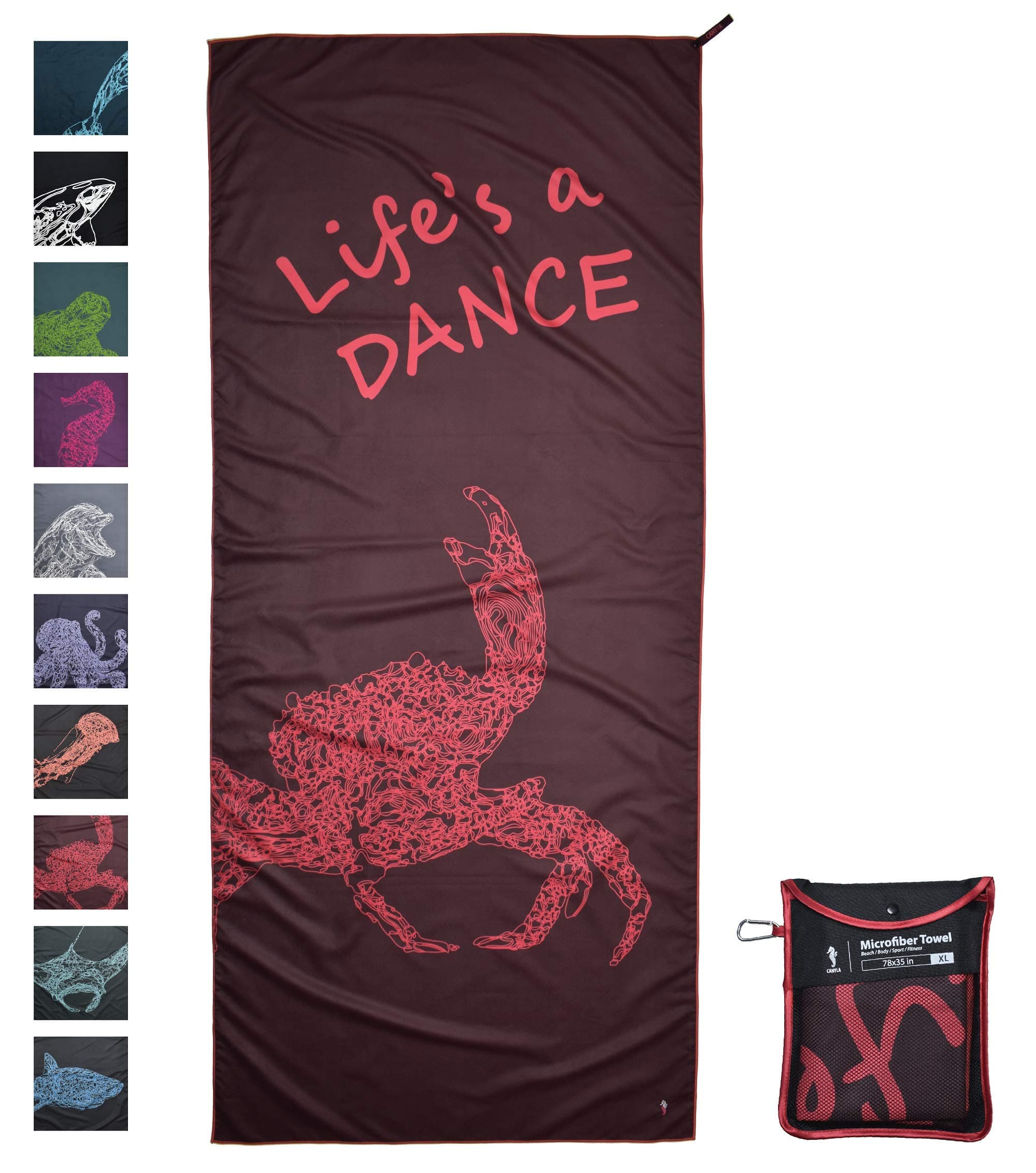 Oversized Quick Dry Microfiber Beach & Travel Towel: XL 78x35, Lightweight & Compact, Fast Drying, Absorbent, Sand Free, Towel for Travel, Beach, Swim, Pool, Hike, Camp; Extra Large