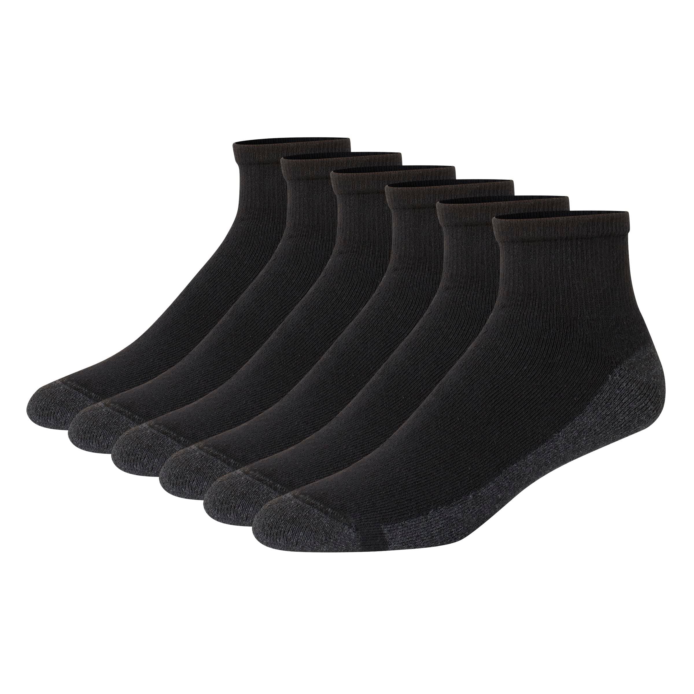 Hanes Men's Comfortblend Max Cushion 6-Pack Black Ankle Socks