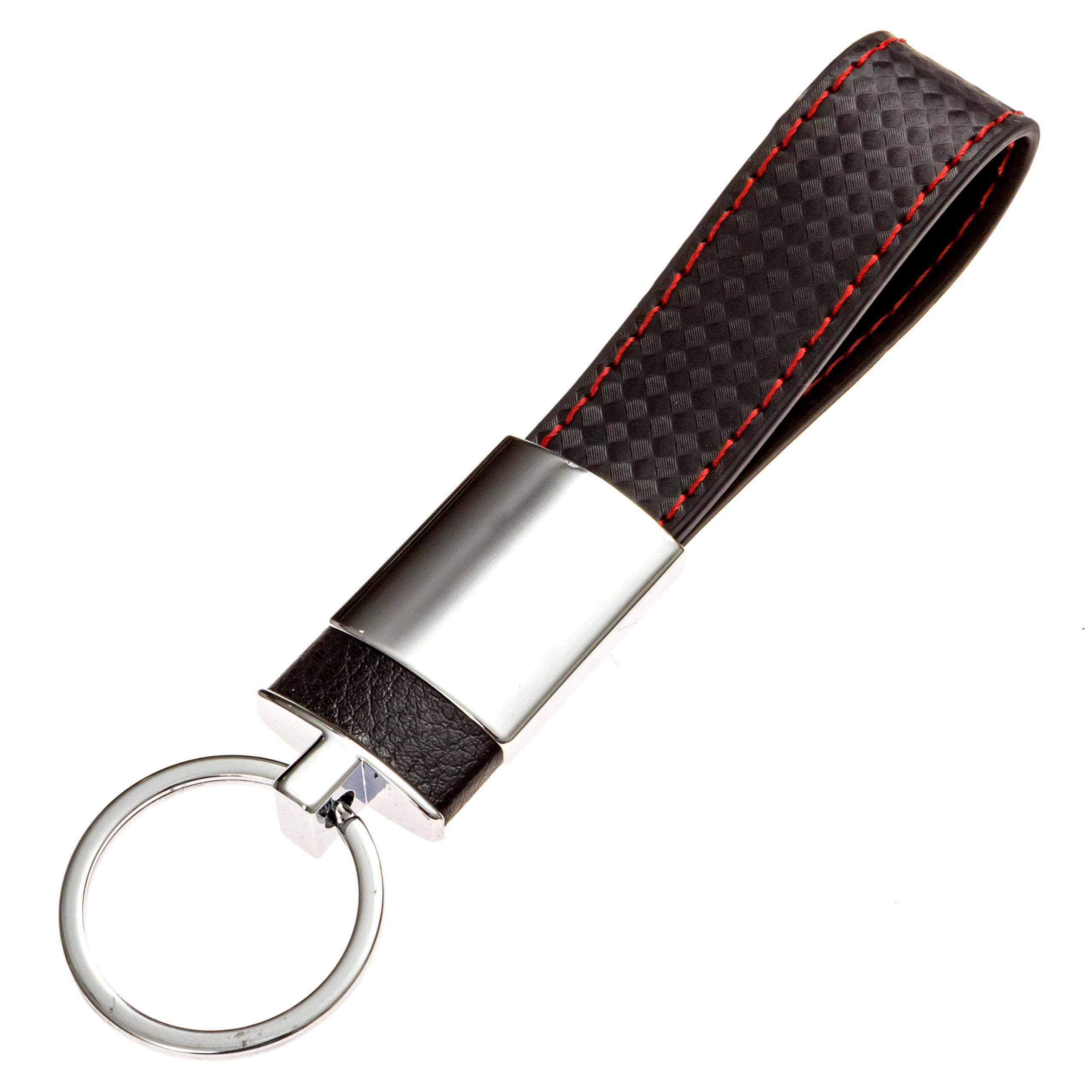 Mercedes Benz AMG Keychain Leather with Keyring in Black