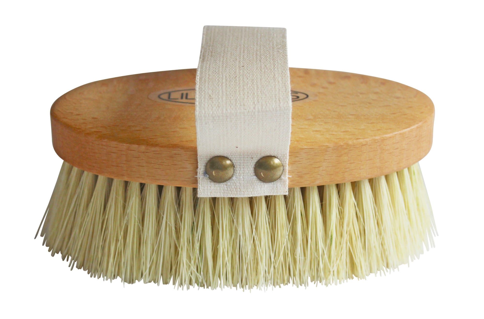 Lilywoods Professional Body Bath Brush with Extra Firm Cactus Bristles and Hand Strap