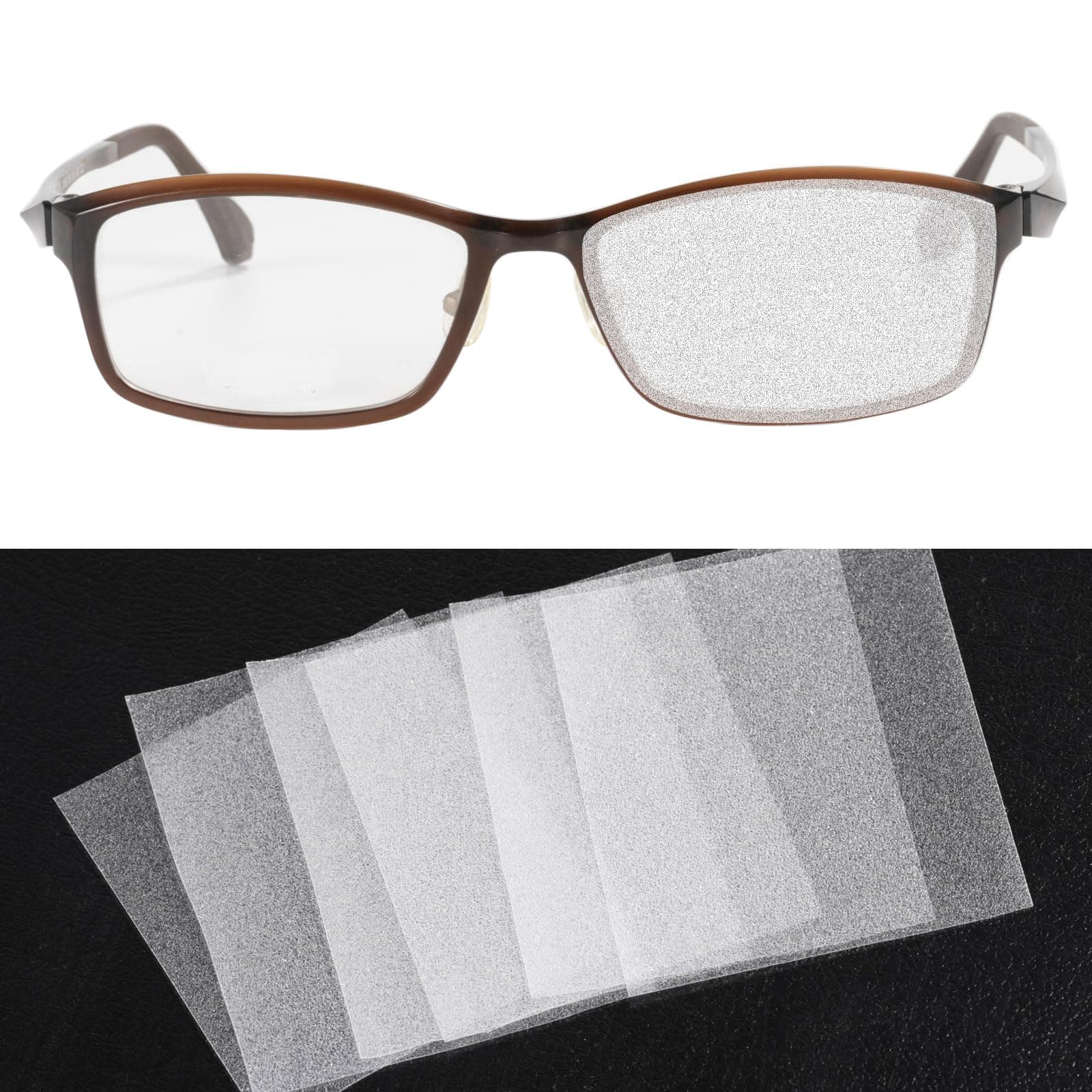 LUAATT Translucent Eye Patch for Glasses for Vision Patching,6 Pack Translucent Eye Patch for Lazy Eye Amblyopia Strabismus and After Surgerysurgery