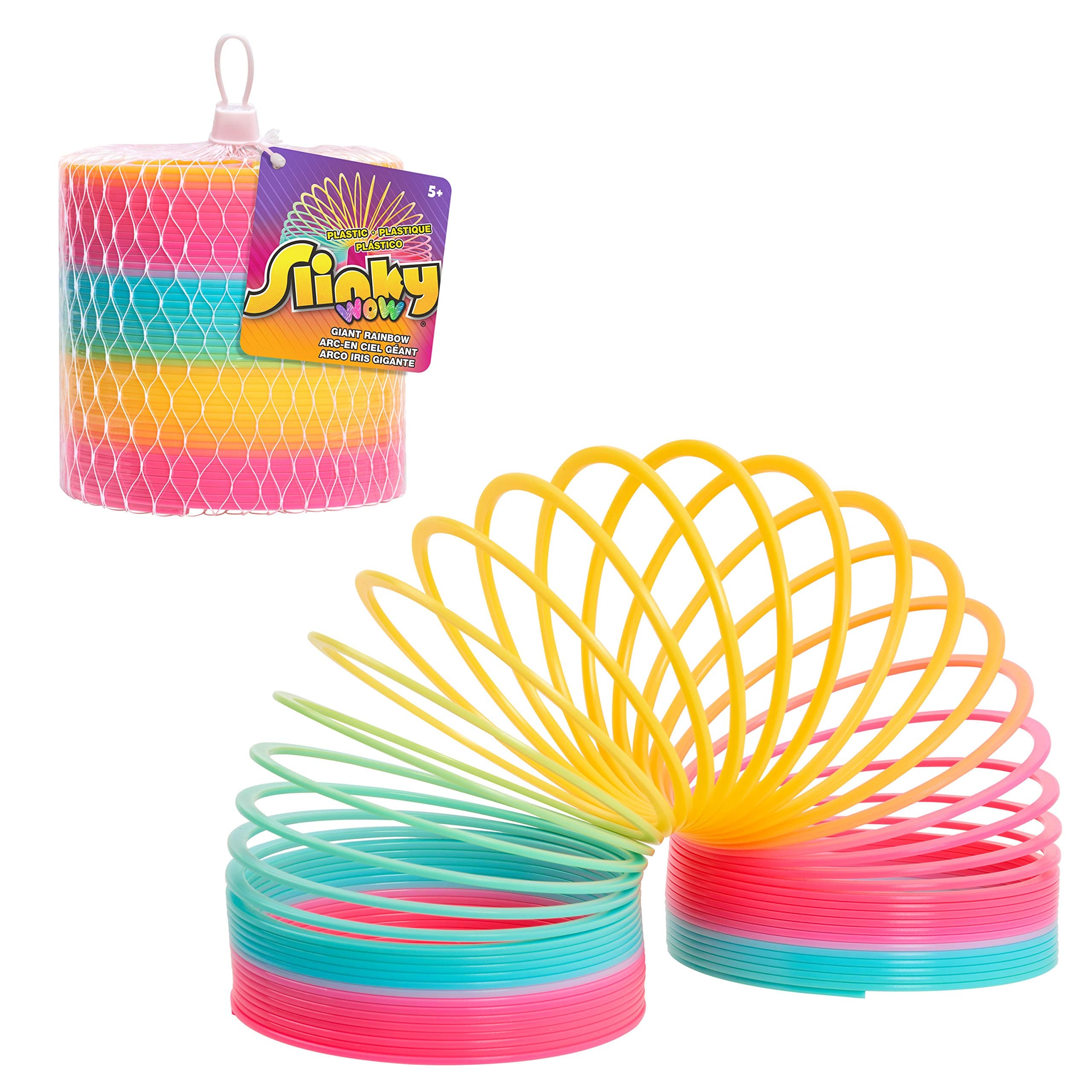 Slinky the Original Walking Spring Toy, Plastic Rainbow Giant Slinky