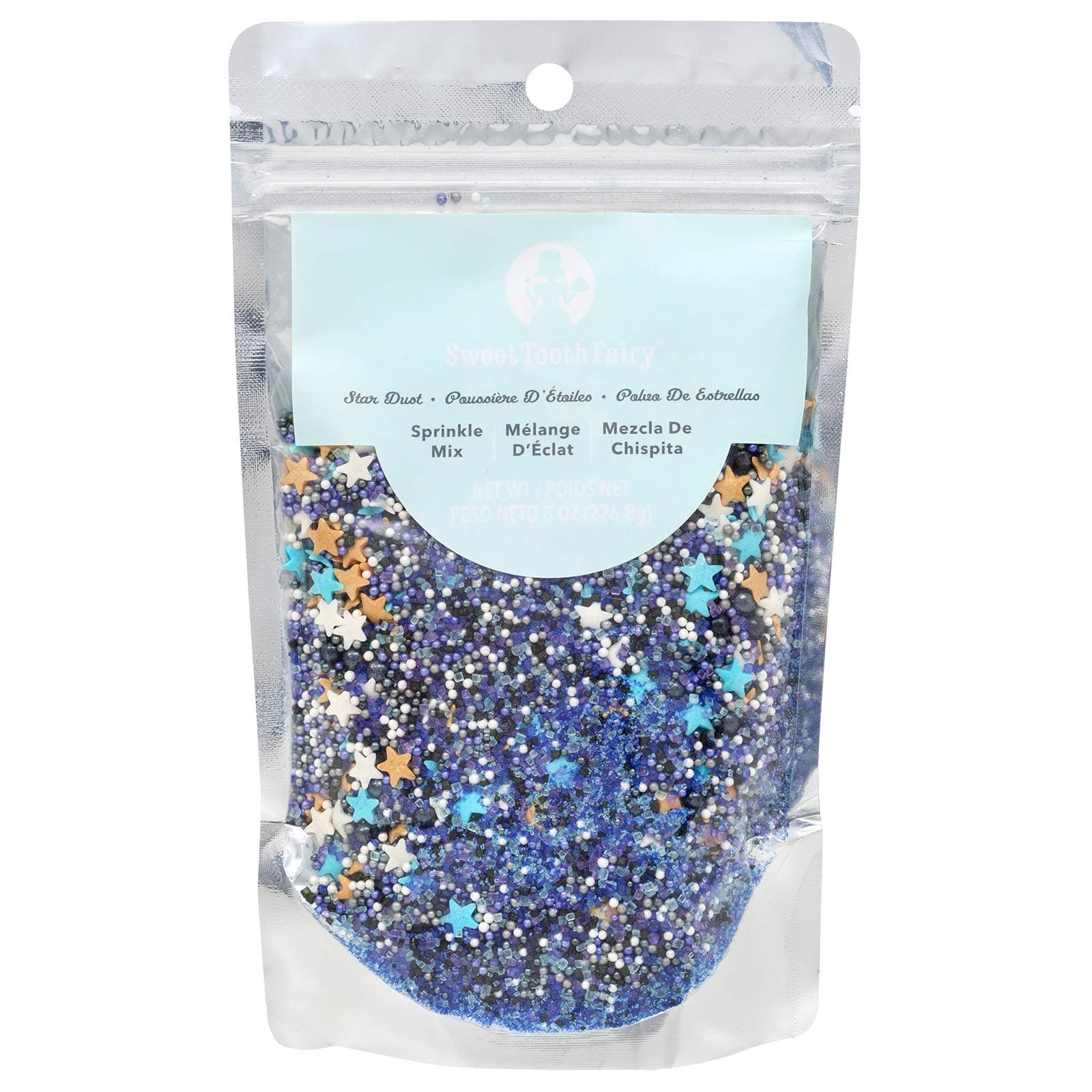Sweet Tooth Fairy 8 Ounce Edible Bulk Sprinkle Mix Star Dust, 8 Ounces