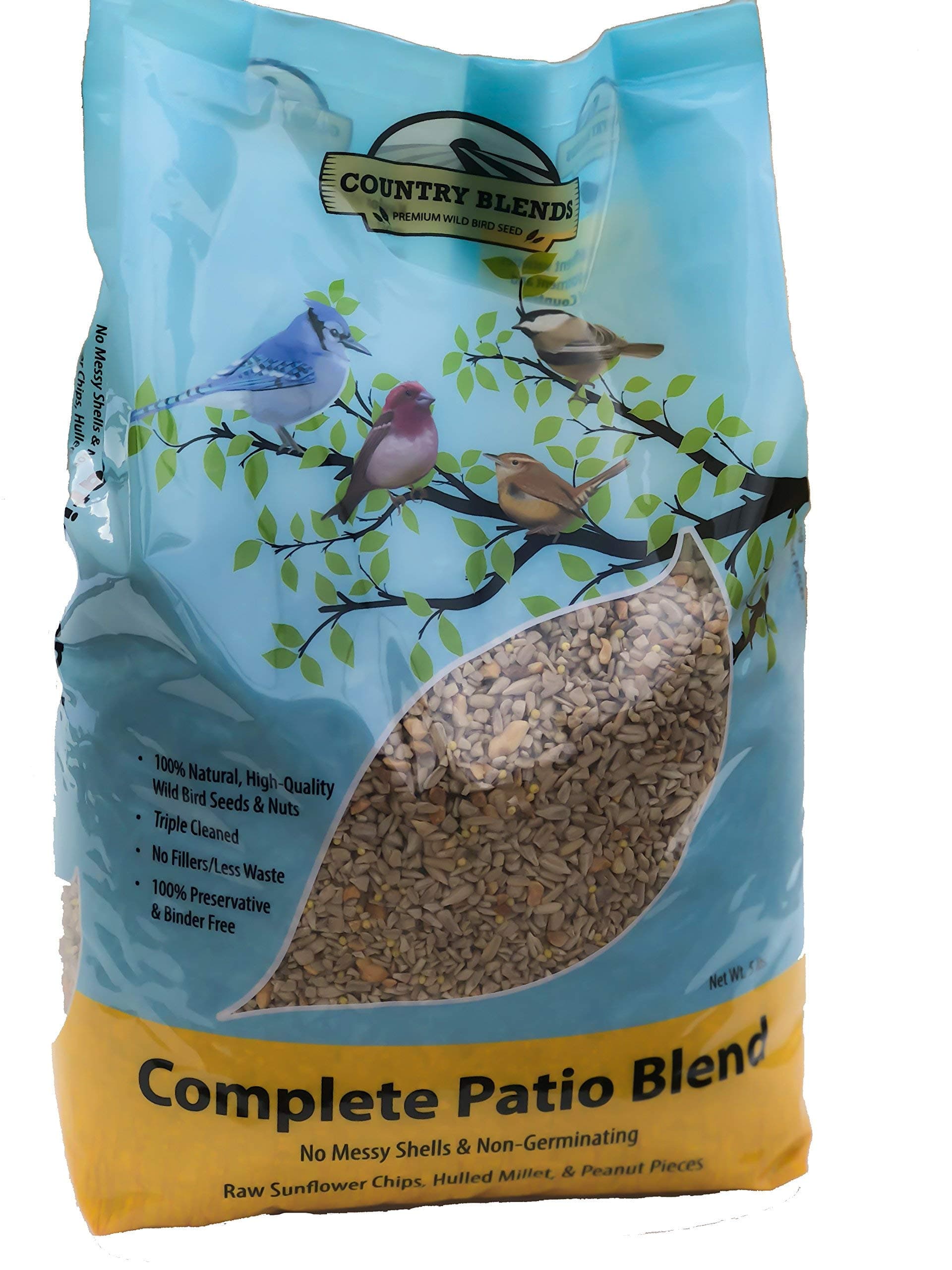 Complete Patio Blend, 5 lbs Bag - Wild Bird Food Seed and Nut Mix