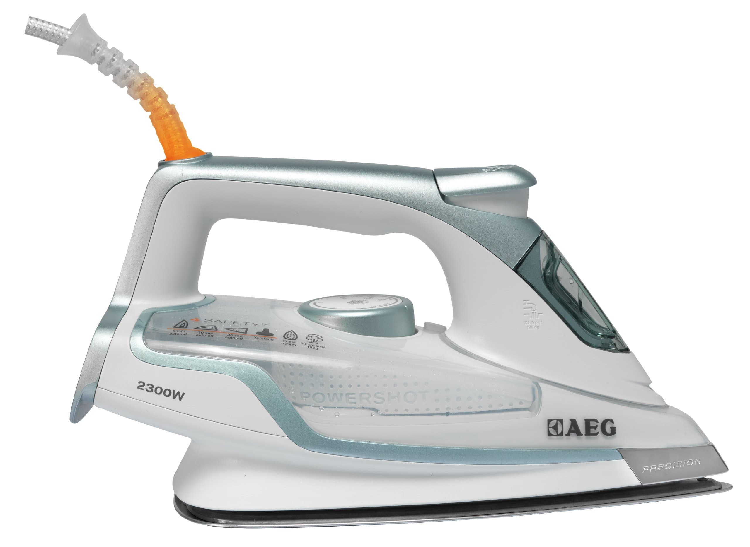 AEG DB6130 Precision 4 Safety Steam Iron, 2300 W, White/Polar Blue [Energy Class A]