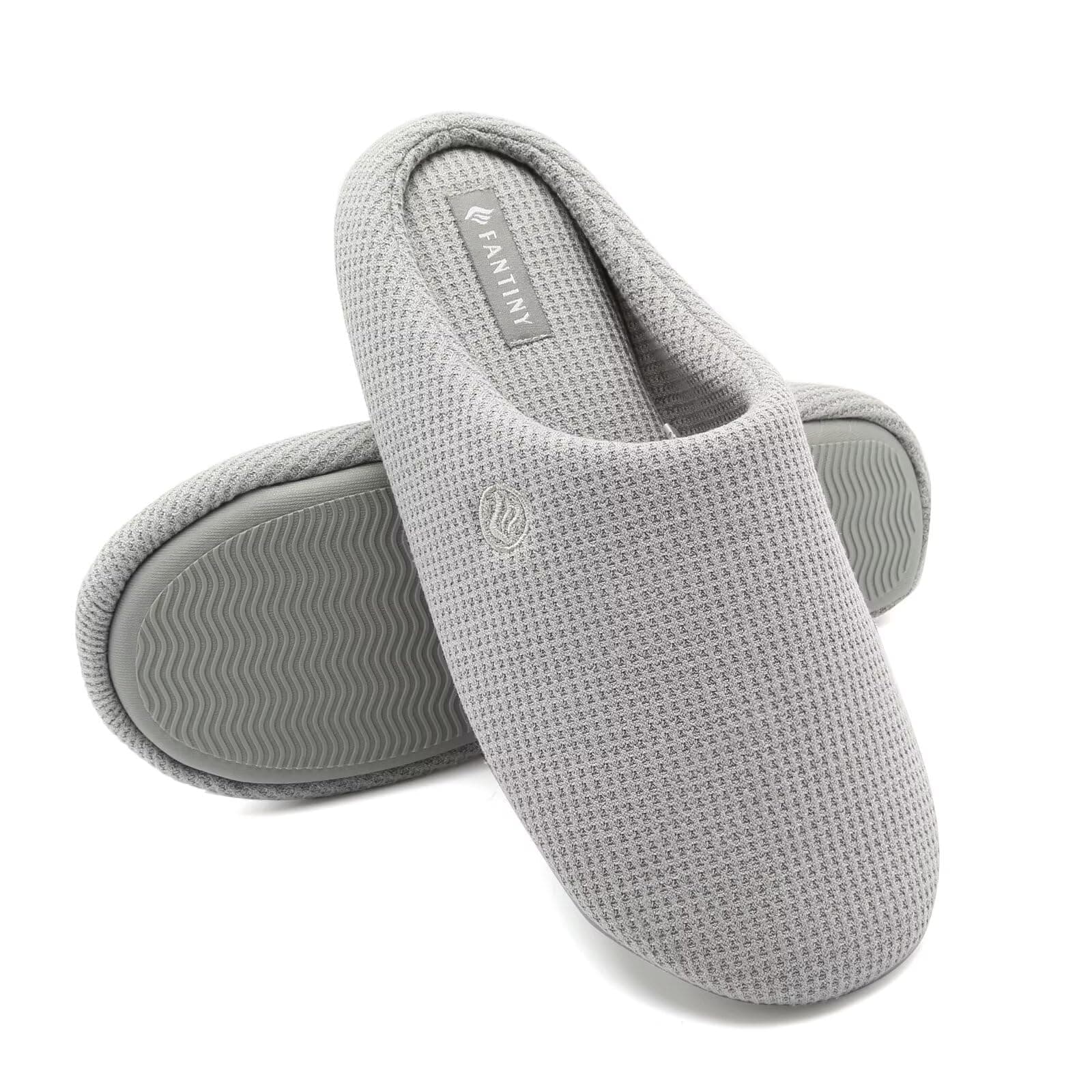 Unisex Men's Women's Memory Foam Slippers Comfort Cotton-blend Closed Toe House Shoes Indoor Scuff