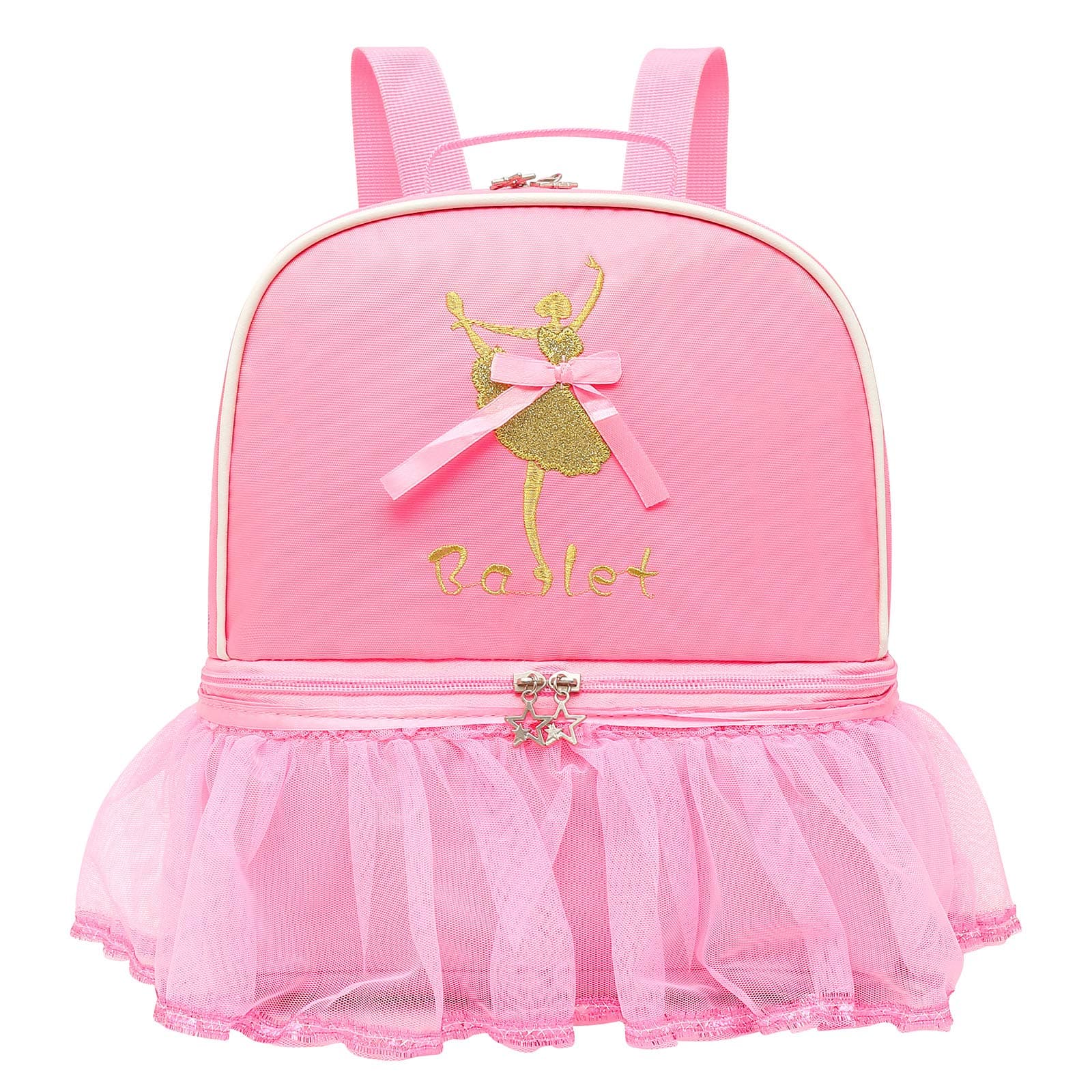 Dorlubel Cute Ballet Dance Backpack Tutu Dress Dance Bag with Key Chain Girls