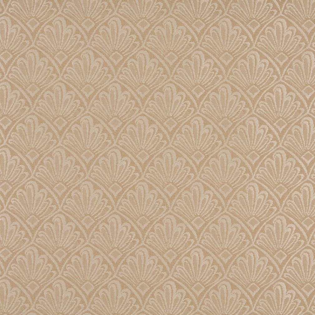 A126 Beige and Tan Two Toned Fan Upholstery Fabric by The Yard