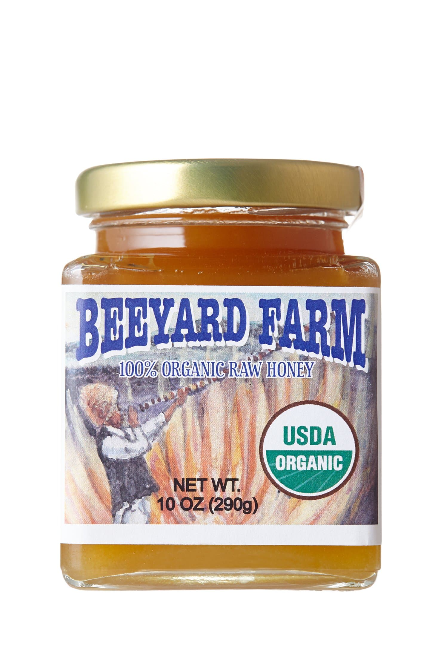 KOSHER- PURE- ORGANIC -RAW- Honey NOP-USDA, 100%Certified! NATURAL Superfood Tea sweetener Increases Energy Level and Immunity, Premium Skin Care.Beeyard Farm - SUMMER -Honey Pasture -10 oz, (290G)