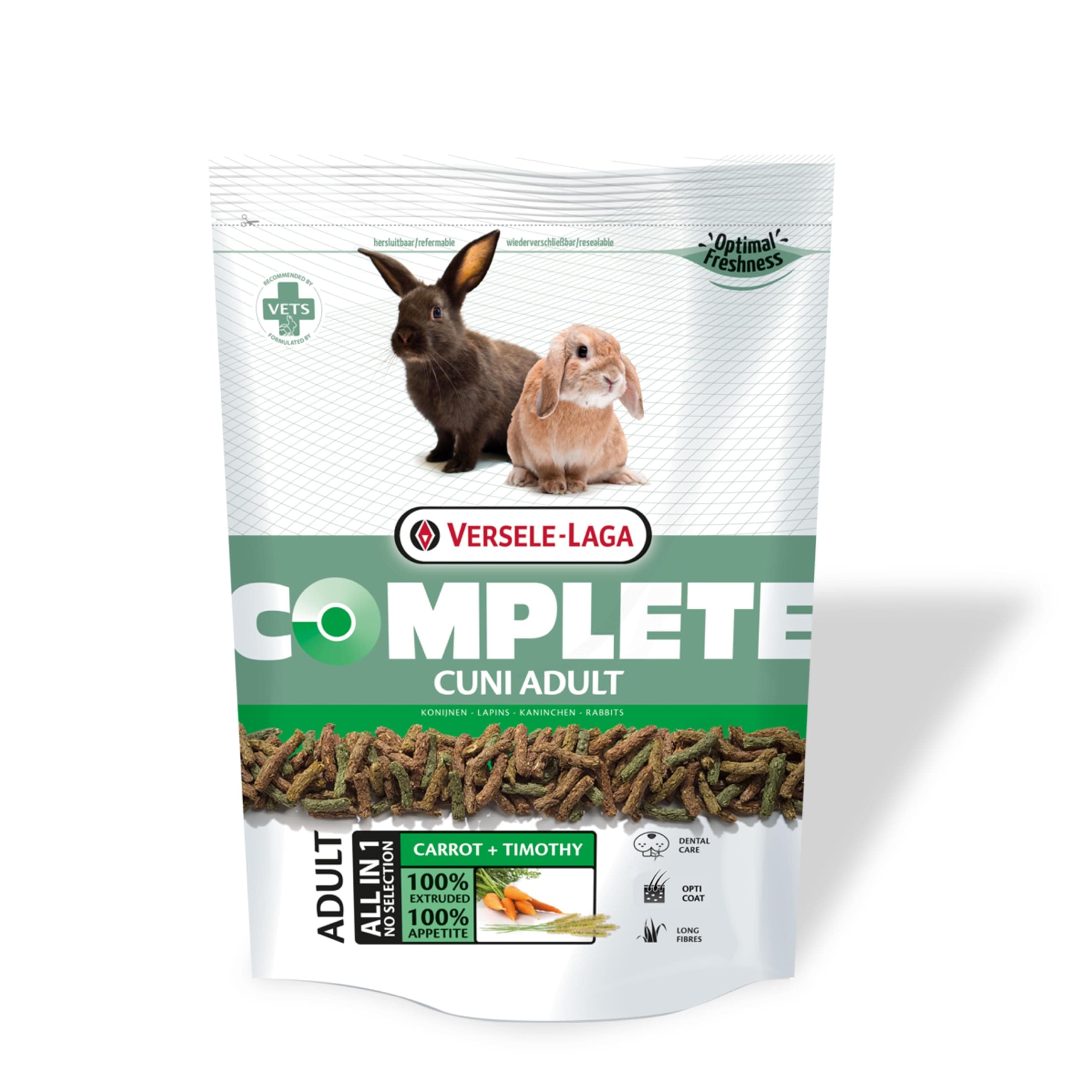 Complete Cuni Adult Rabbit Food – 500 g | High-Fibre All-in-One Pellets for Adult Rabbits | Timothy Hay Formula for Dental & Digestive Health