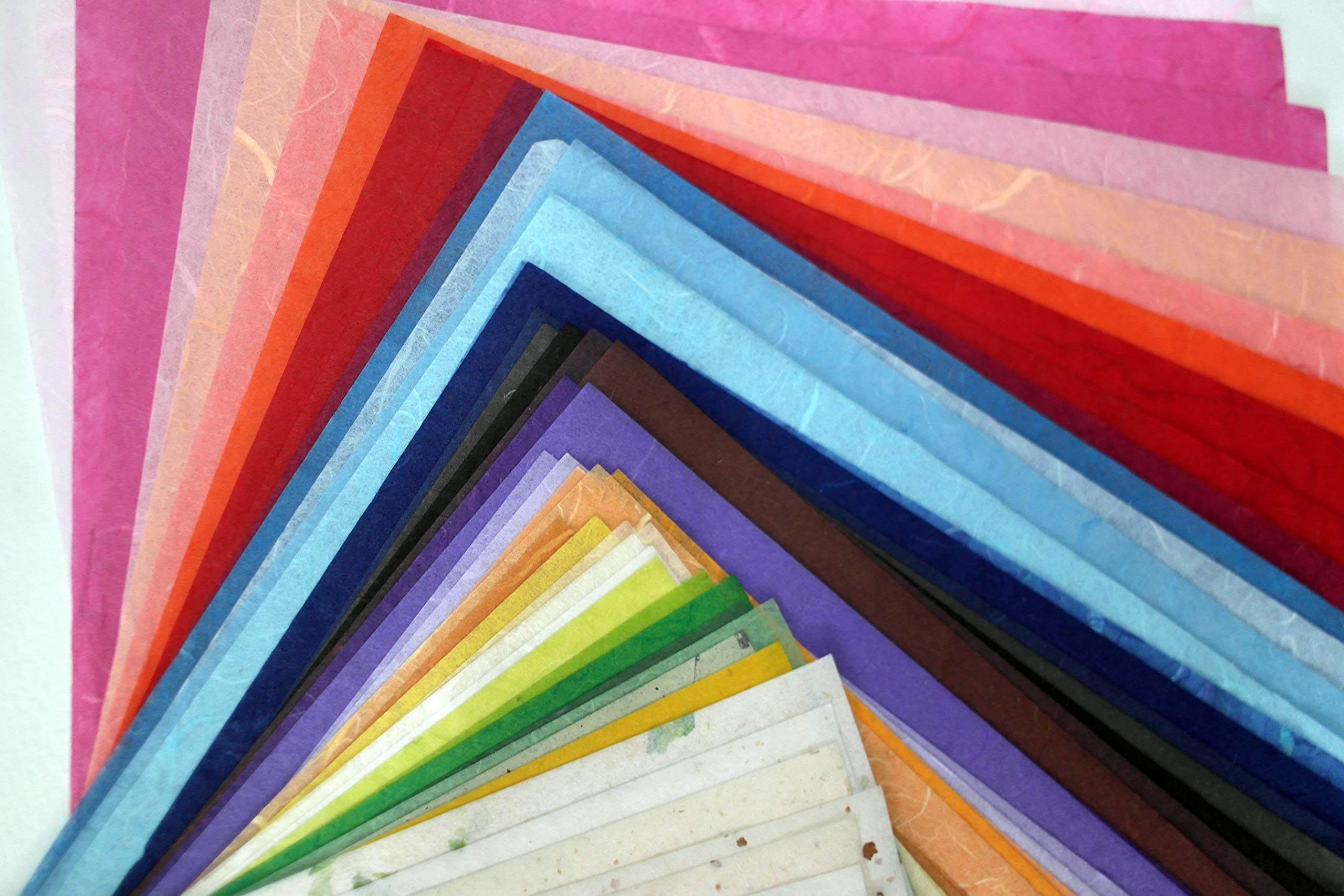 100 sheets 8.5 x11 inches Mulberry Paper Sheet Design Craft Hand Made Art Tissue Japan Origami Washi Wholesale Bulk Sale Unryu Suppliers Thailand Products Card Making