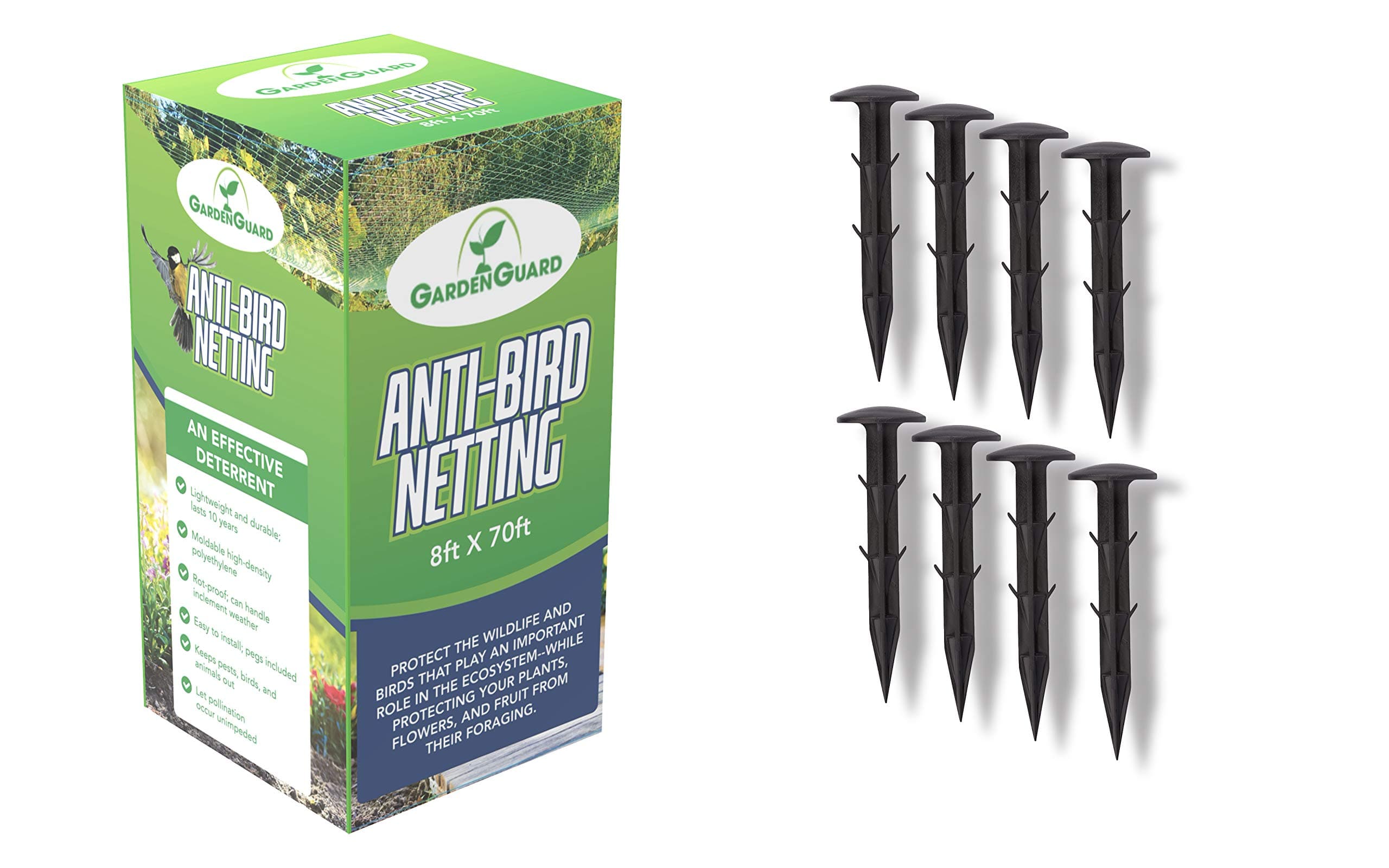 Garden Guard Garden Netting | Bird Netting for Garden Protection | Deer Netting, Repel Squirrel, Racoon, Birds from Fruit and Blueberry Trees | Blueberry Bush Netting, Deer Net (7x70 ft) Heavy Duty