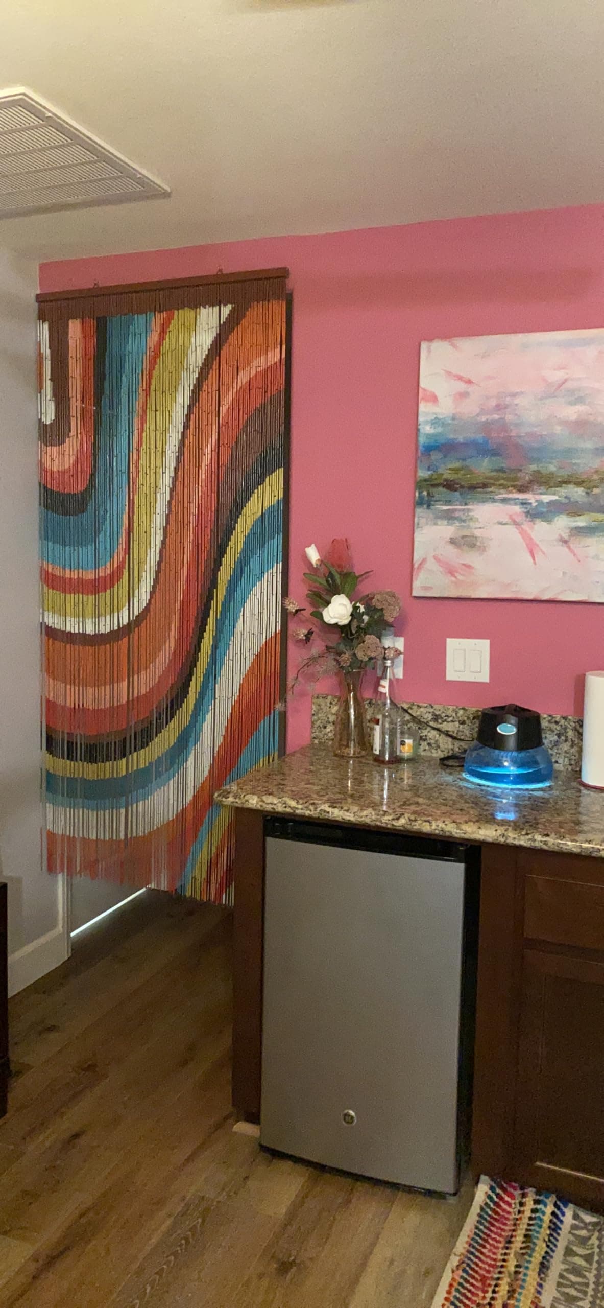 ABeadedCurtain 125 String Color Art Waves Beaded Curtain 38% More Strands Handmade with 4000 Beads (+Hanging Hardware)