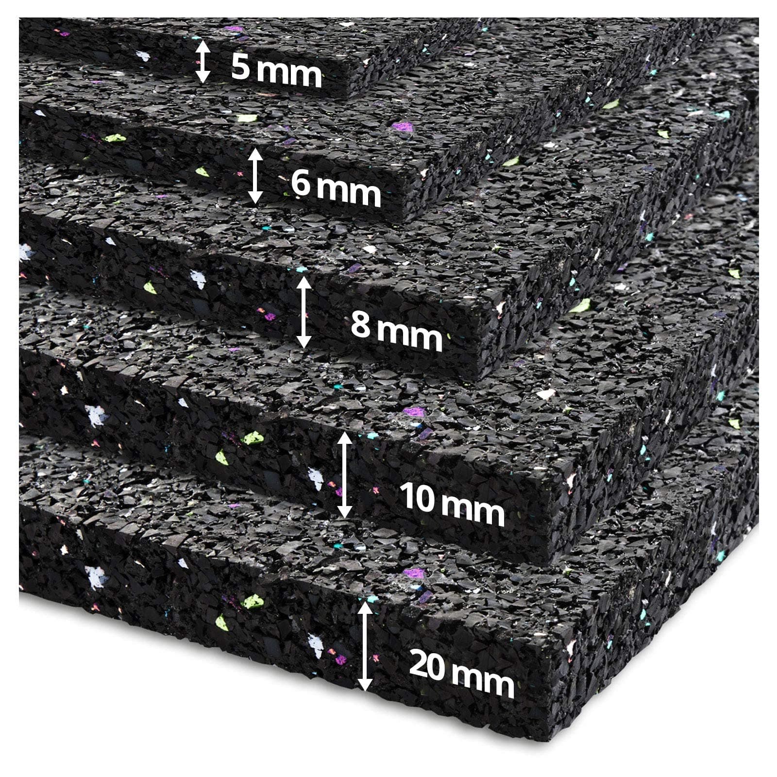 etm Anti-Vibration Washing Machine Mat - Soundproof Mat for Appliances | Thick Rubber | Sound and Impact Absorbing | Thickness: 10mm - 200 x 62.5 cm