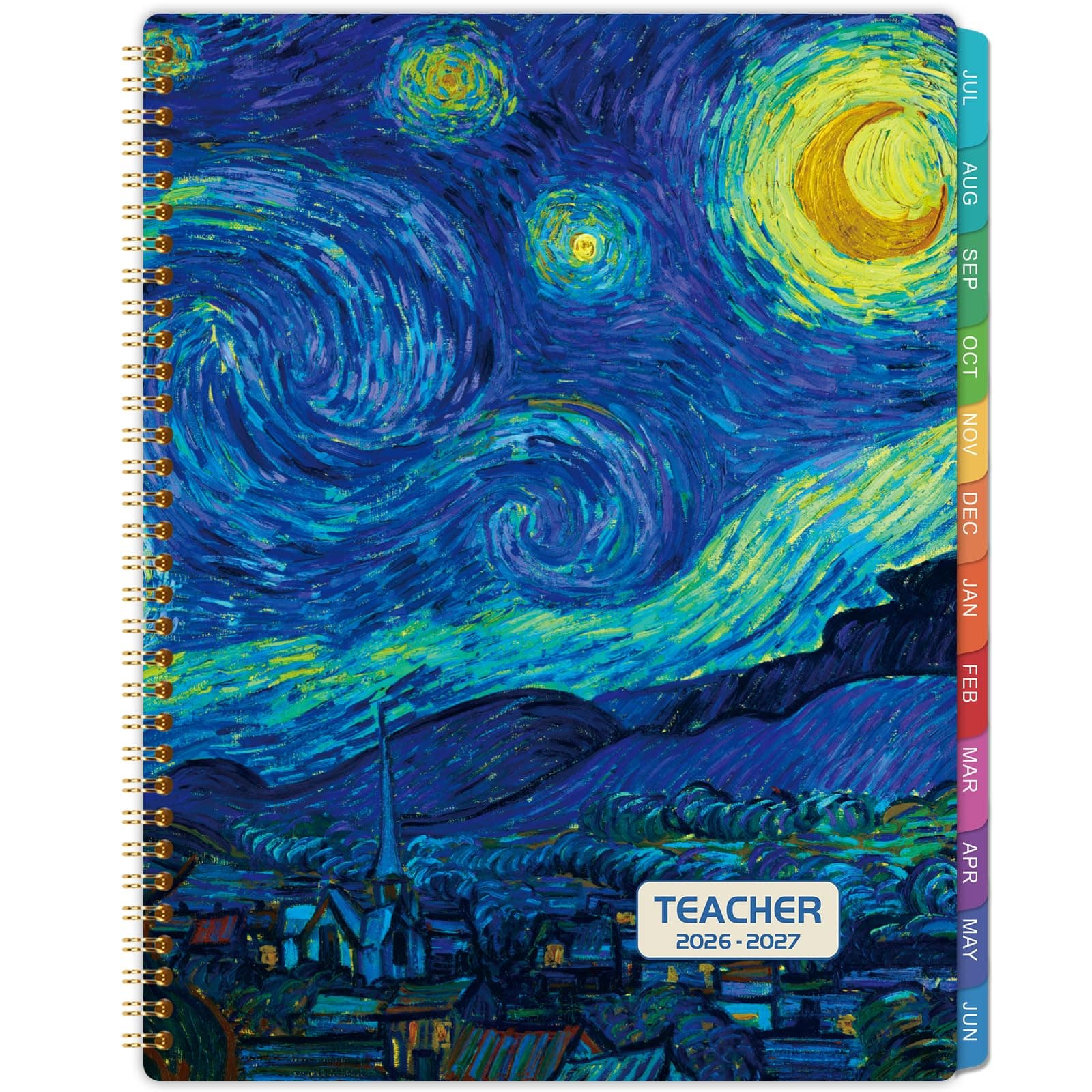 Teacher Planner 2026-2027 - Academic Planner 2026-2027 from July 2026 - June 2027, 8.5" x 11", Weekly & Monthly Lesson Plan Book, Helps Better Teaching