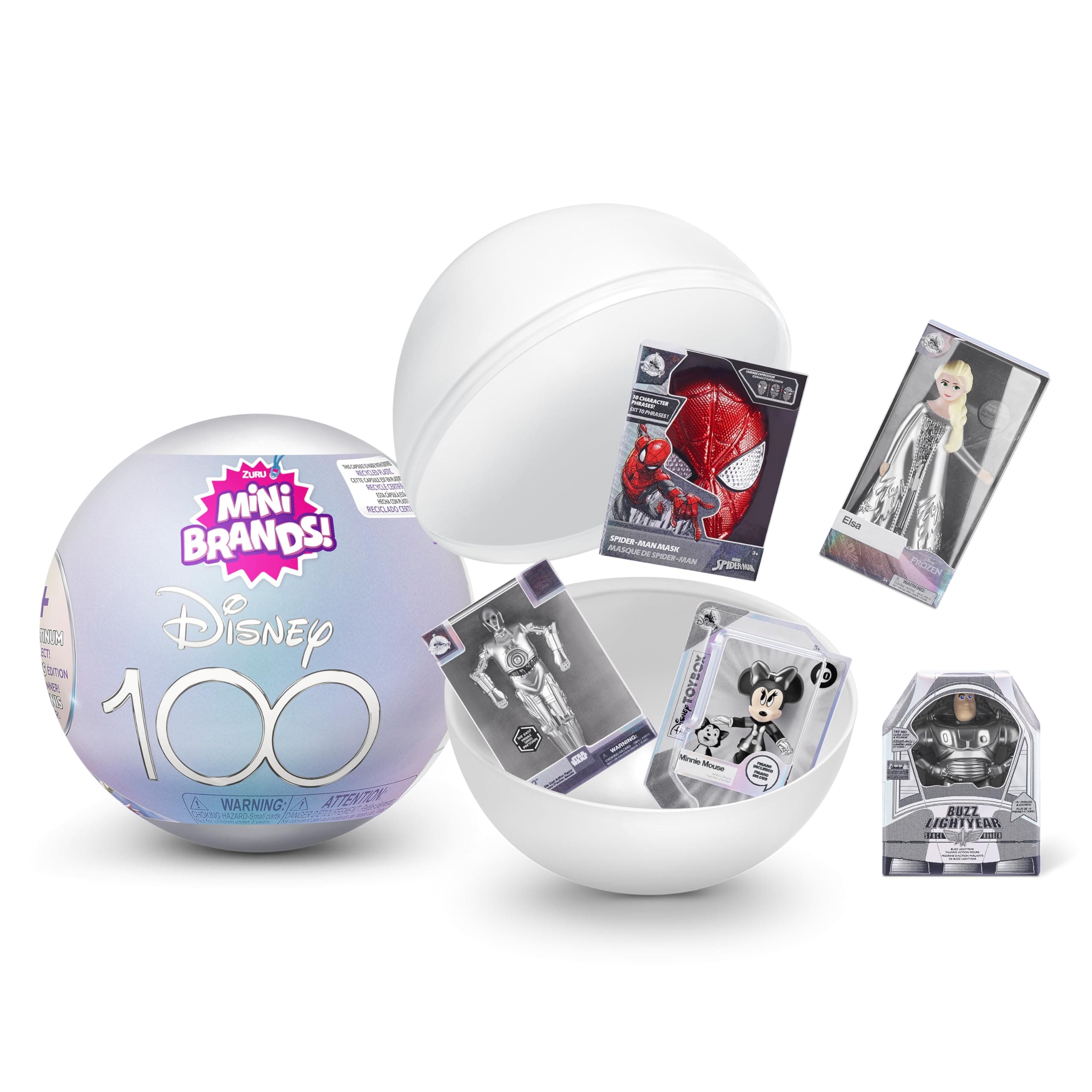 Disney 100 Platinum Capsule by ZURU Limited Edition with Platinum Minis, Celebrate Disney 100