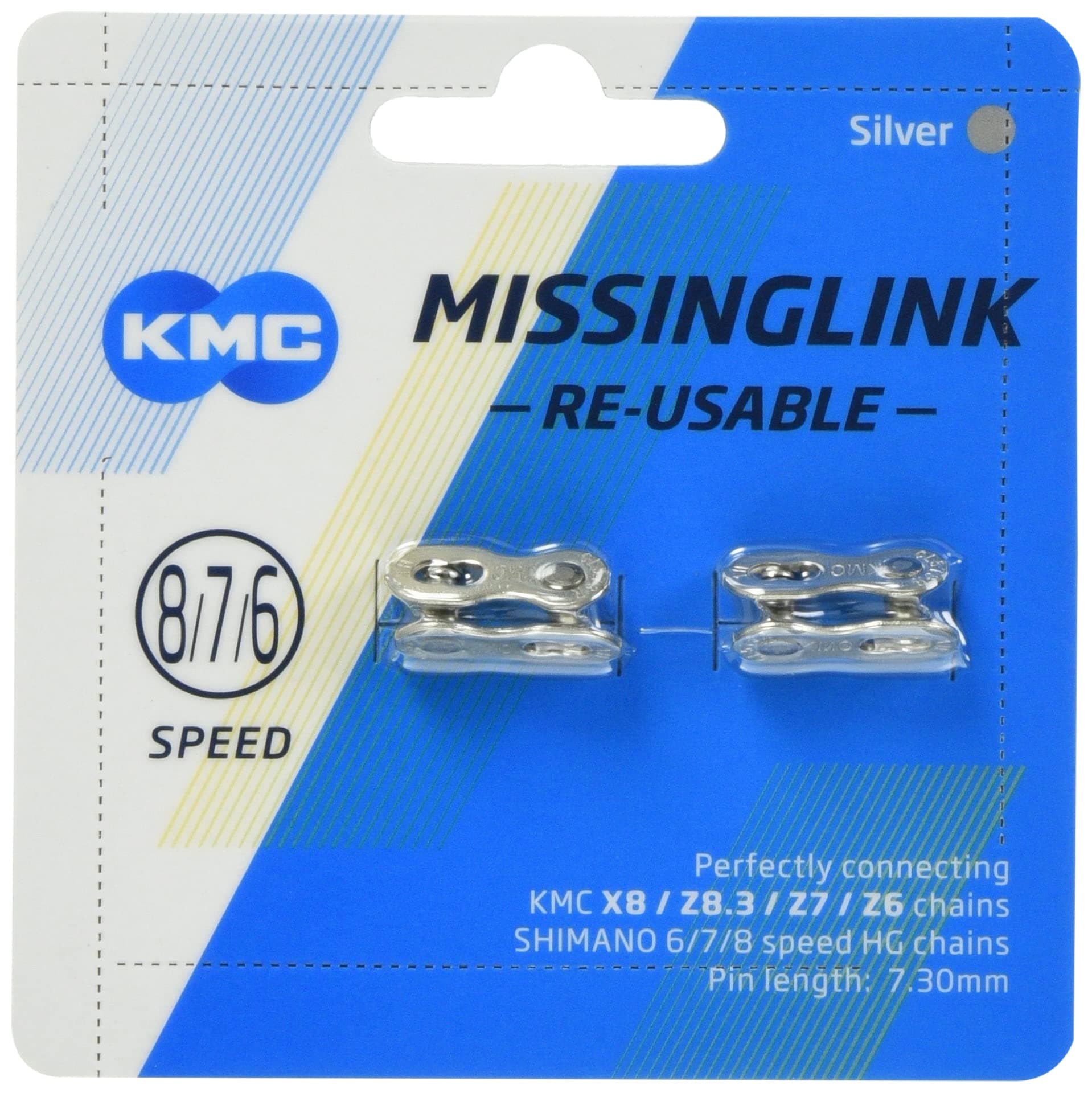 KMC CL573R-N Silver 6-8 Speed Missing Link, Set of 2