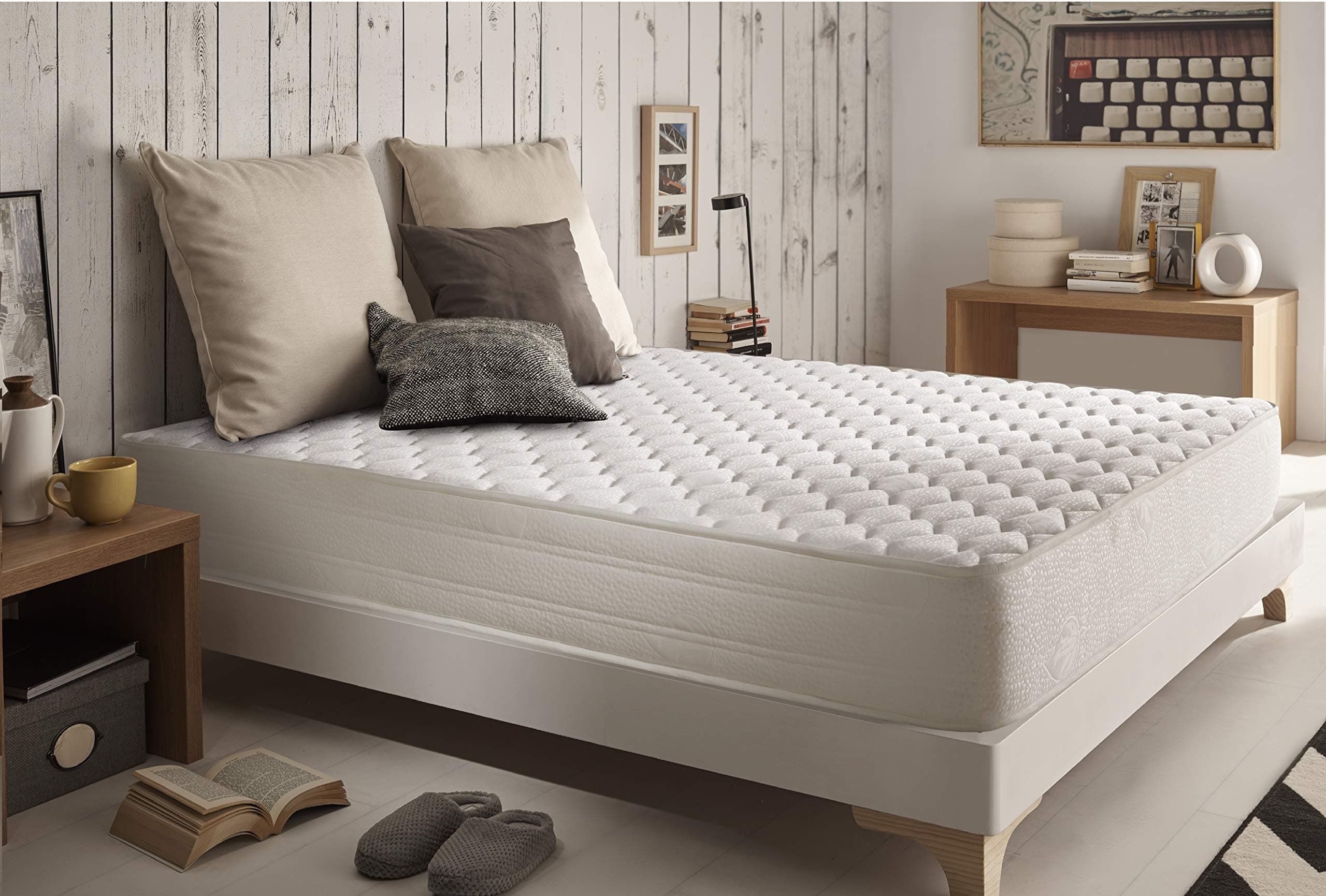 naturalex Thermosoft | Spinal Massage Memory Foam Mattress with Multi Zone Support | EU Size 160x200cm | Ventilated Heat-Sensitive for a Fresh Clean Sleep | OekoTex Certified Pure