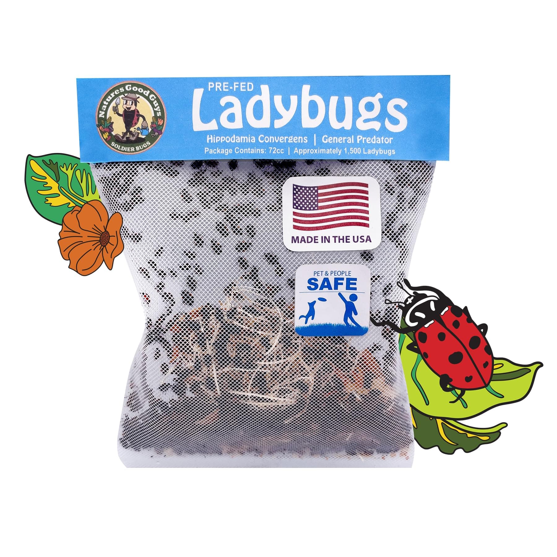 NaturesGoodGuys - Live Ladybugs (300 Live Ladybugs)