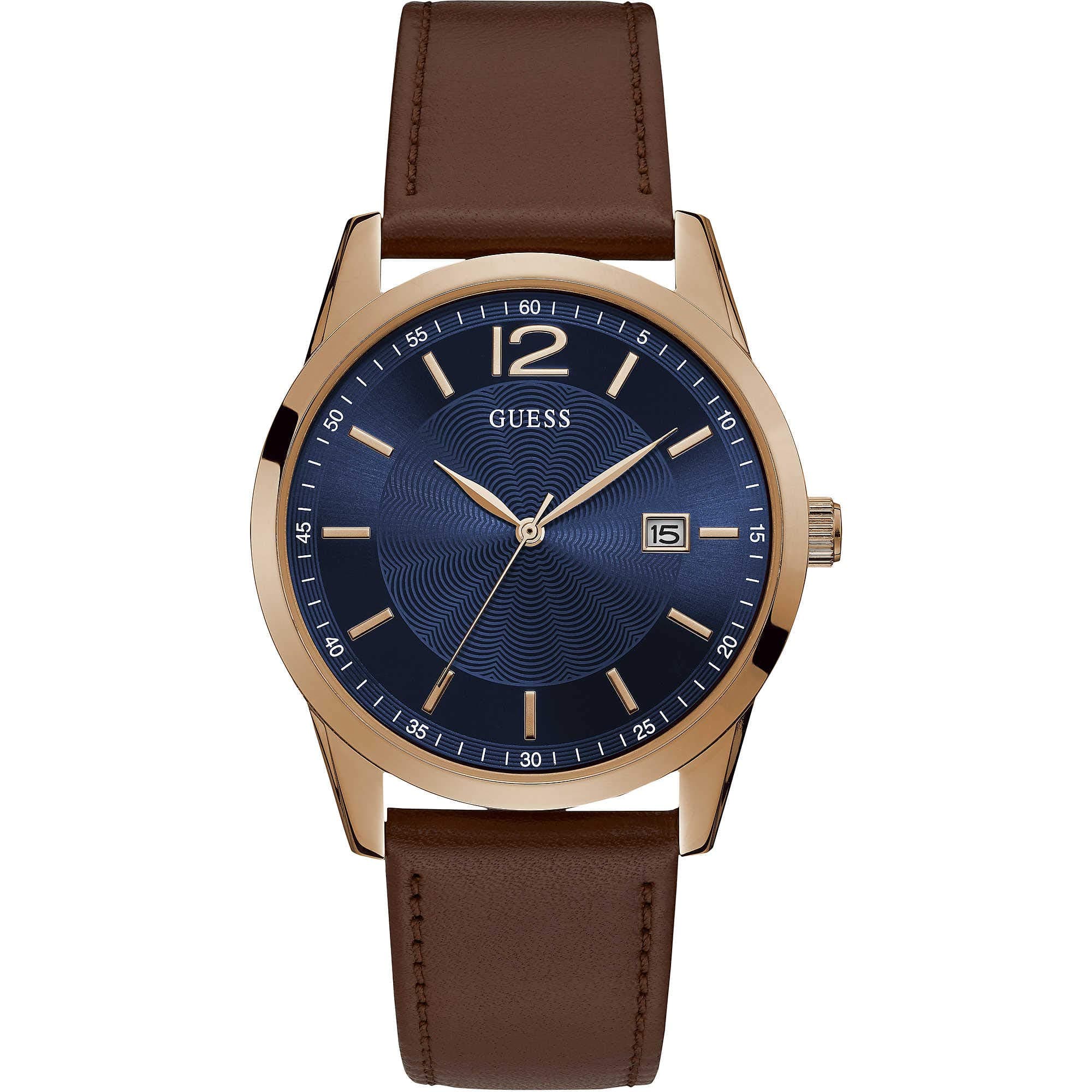 Men's Analogue Quartz Watch with Leather Strap W1186G3