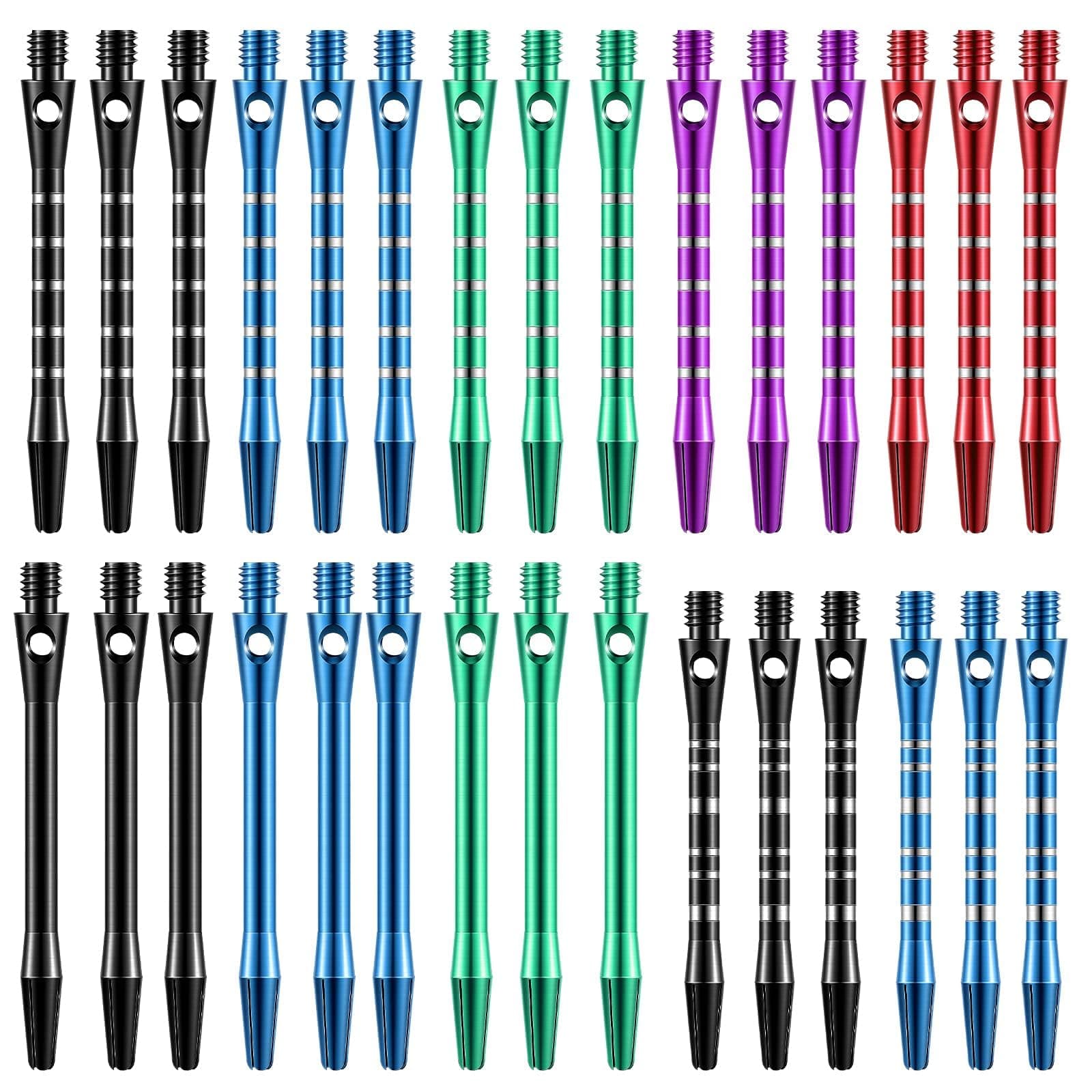 NALACAL Dart Shafts, for Steel Tip Medium 2ba Thread Aluminium Alloy Dart Stems 50 Mm 53 Mm, Replacement Harrows Dart Accessories and Flights for Most Ages of People Sports Outdoor Dart Flight(30 Pcs)