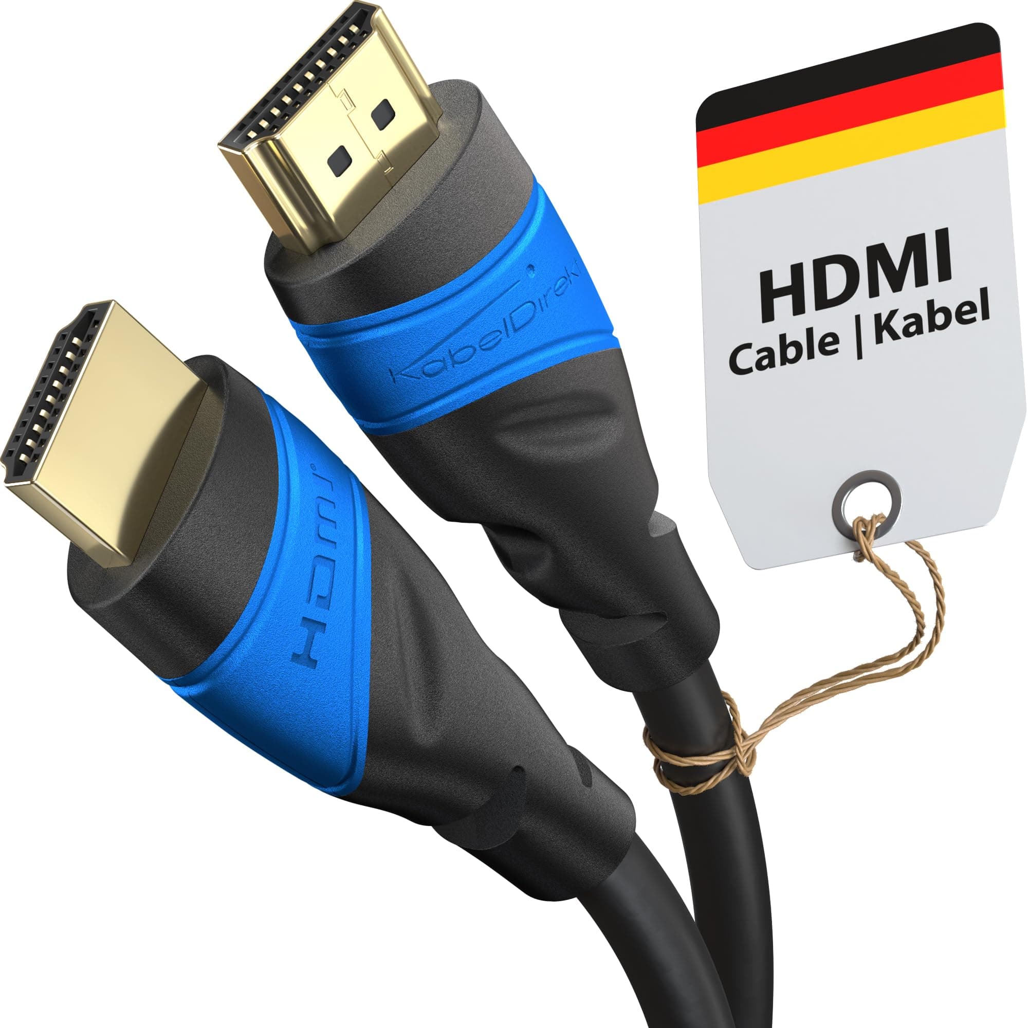 KabelDirekt – 5m HDMI cable 4K cord (HDMI to 4K@60Hz for stunning Ultra HD, High Speed with Ethernet, 2.0/1.4 Blu-ray/PS4/PS5/Xbox Series X/Switch, black)
