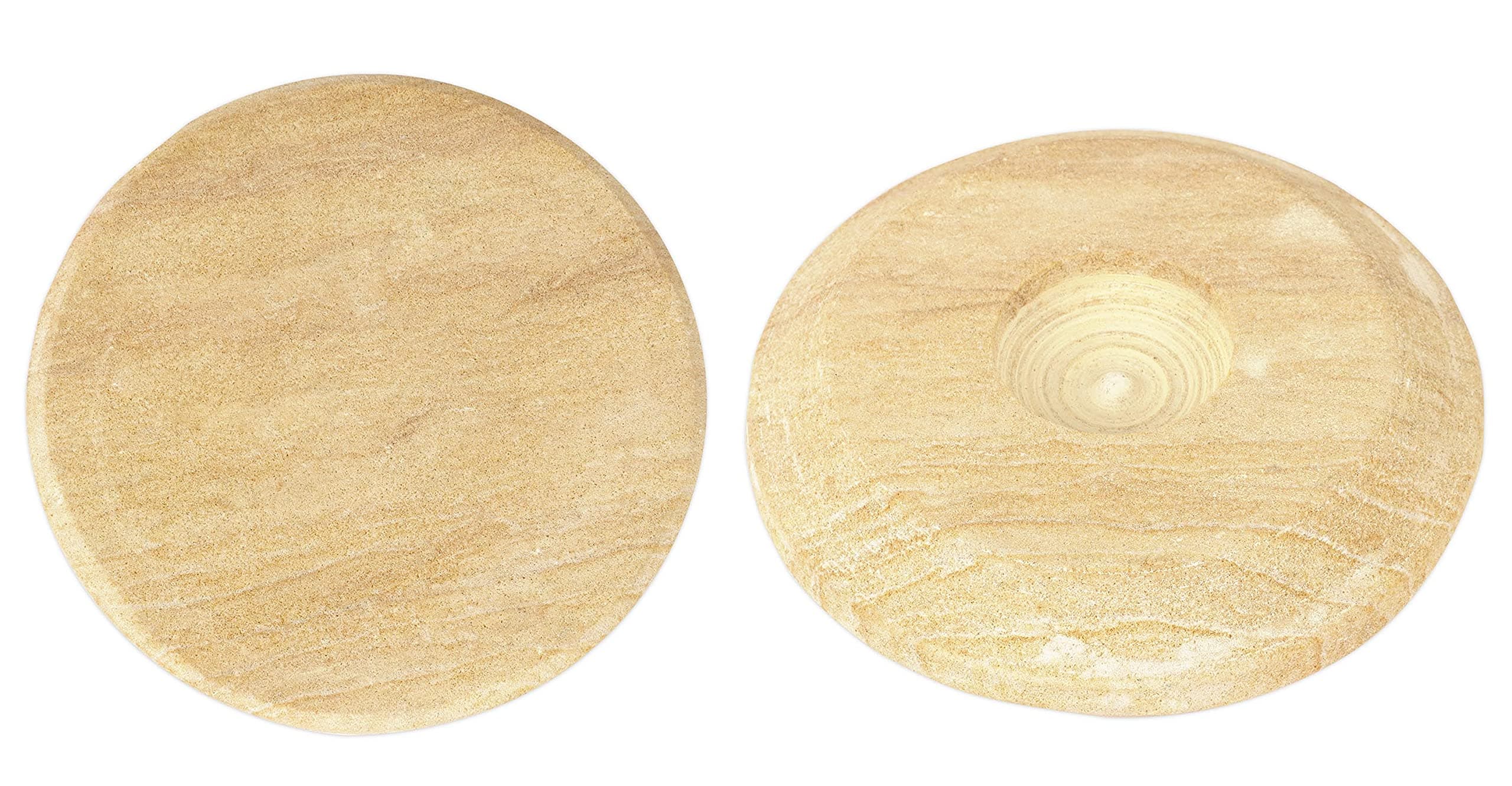 Sandalwood Pata Board/Chandan Pata 3.5 Inches Wellness Sandalwood Rubbing Stone Chandan Rubbing Stone (Stick Not Included)