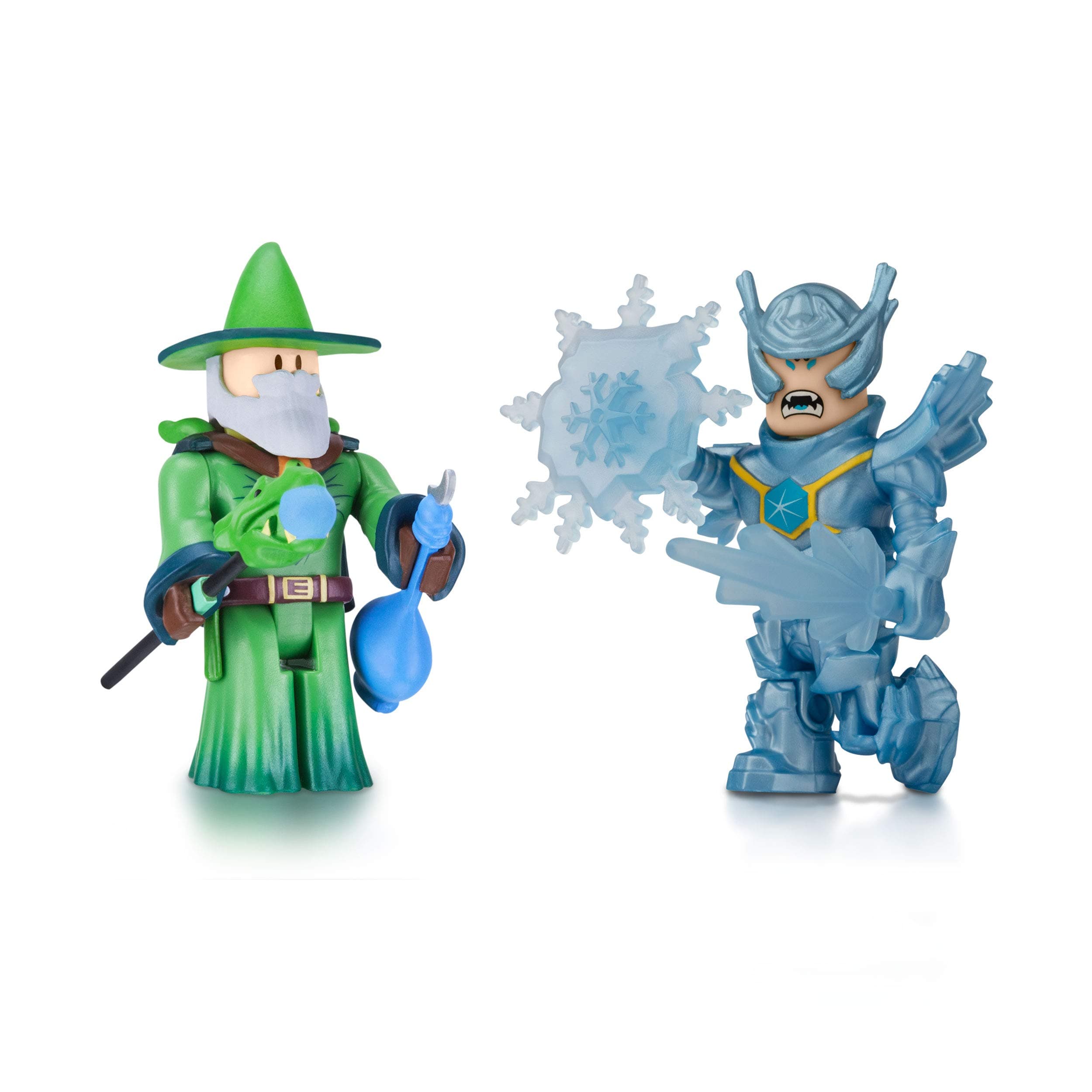 Roblox Action Collection - Emerald Dragon Master + Frost Guard General Two Figure Bundle [Includes 2 Exclusive Virtual Items]