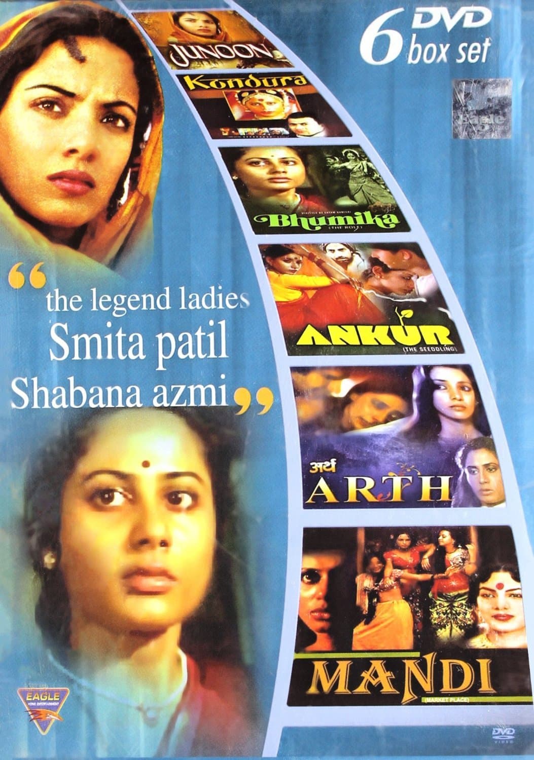 Legend Ladies Set - 2 (Samita Patil vs Sabana) (Set of 6 DVDs- Mandi/Arth/Ankur/Bhumika/Junoon/Kondura)