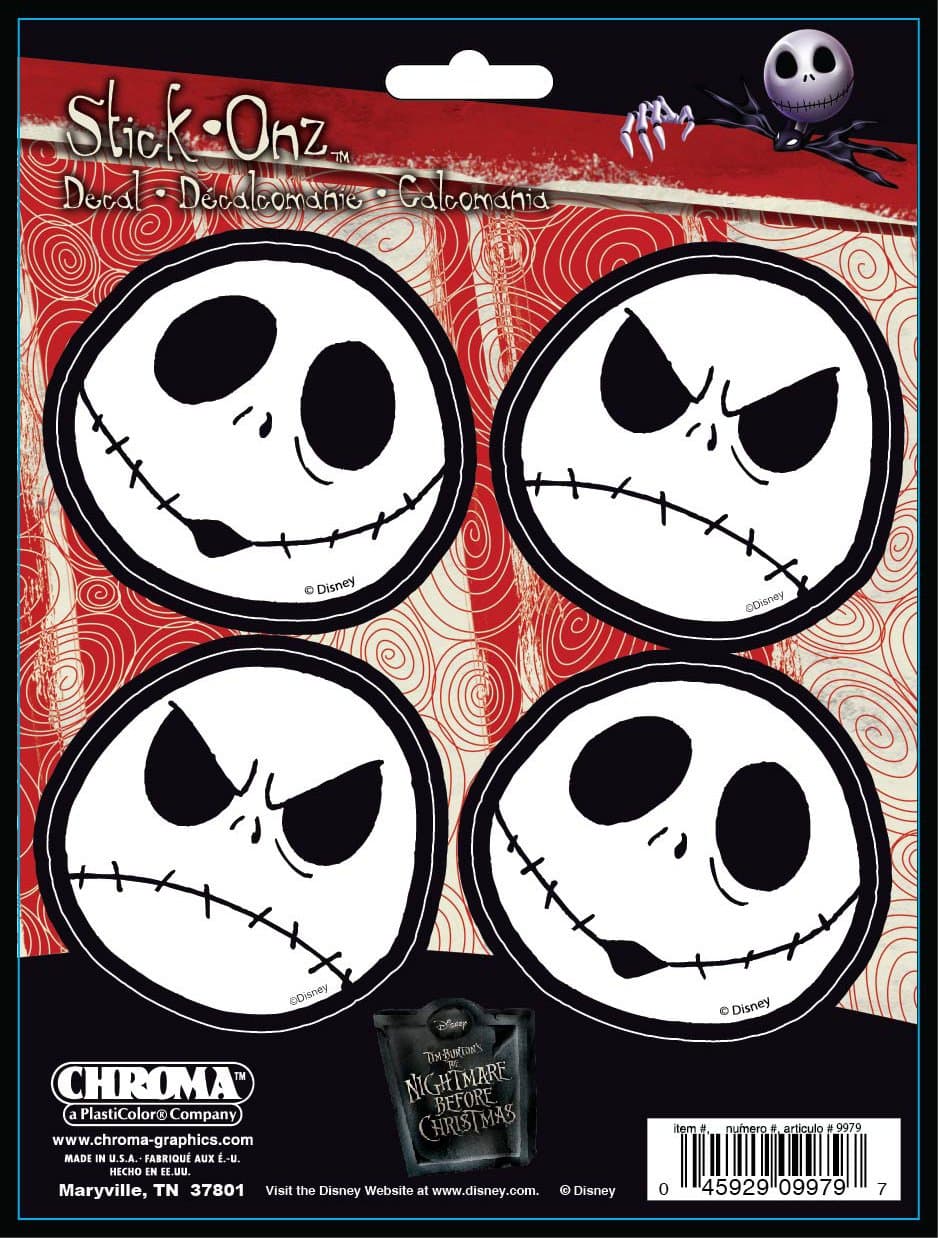 009979 Nightmare Before Christmas Jack Stick Onz Decal