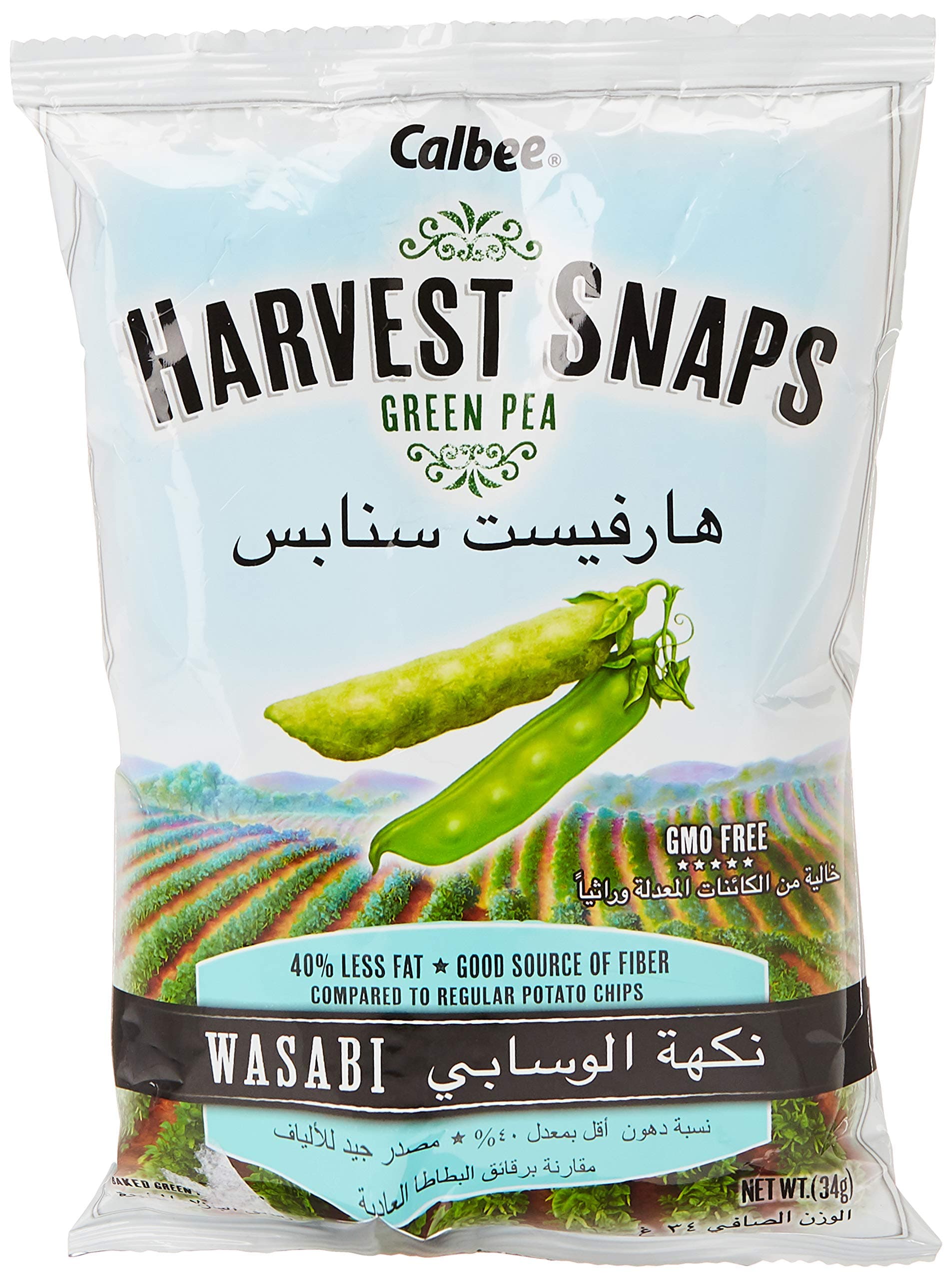 Harvest Snaps Green Pea Wasabi, 34 gm